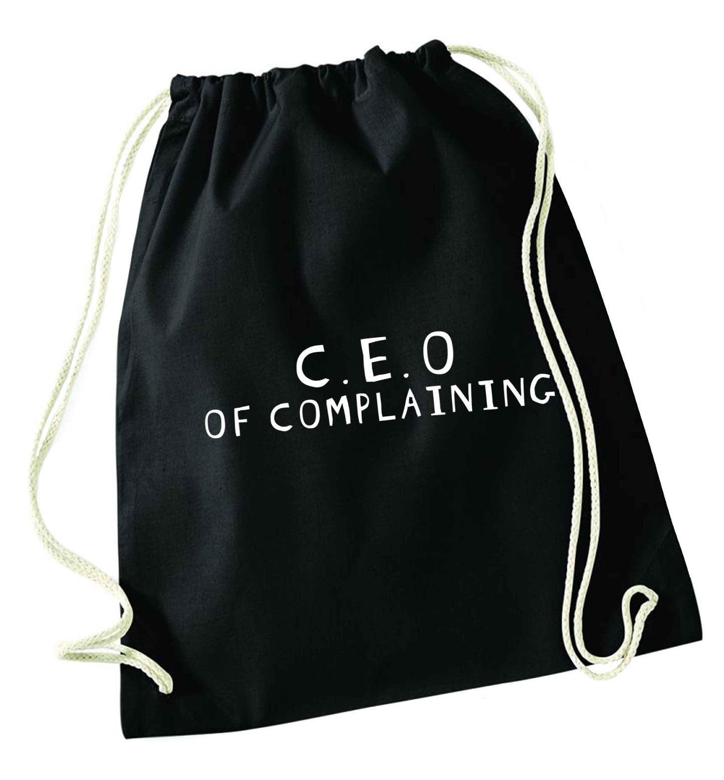 Excuse me can I talk to your manager? Know someone who just loves to complain? We think we might have the perfect gift for you!  black drawstring bag