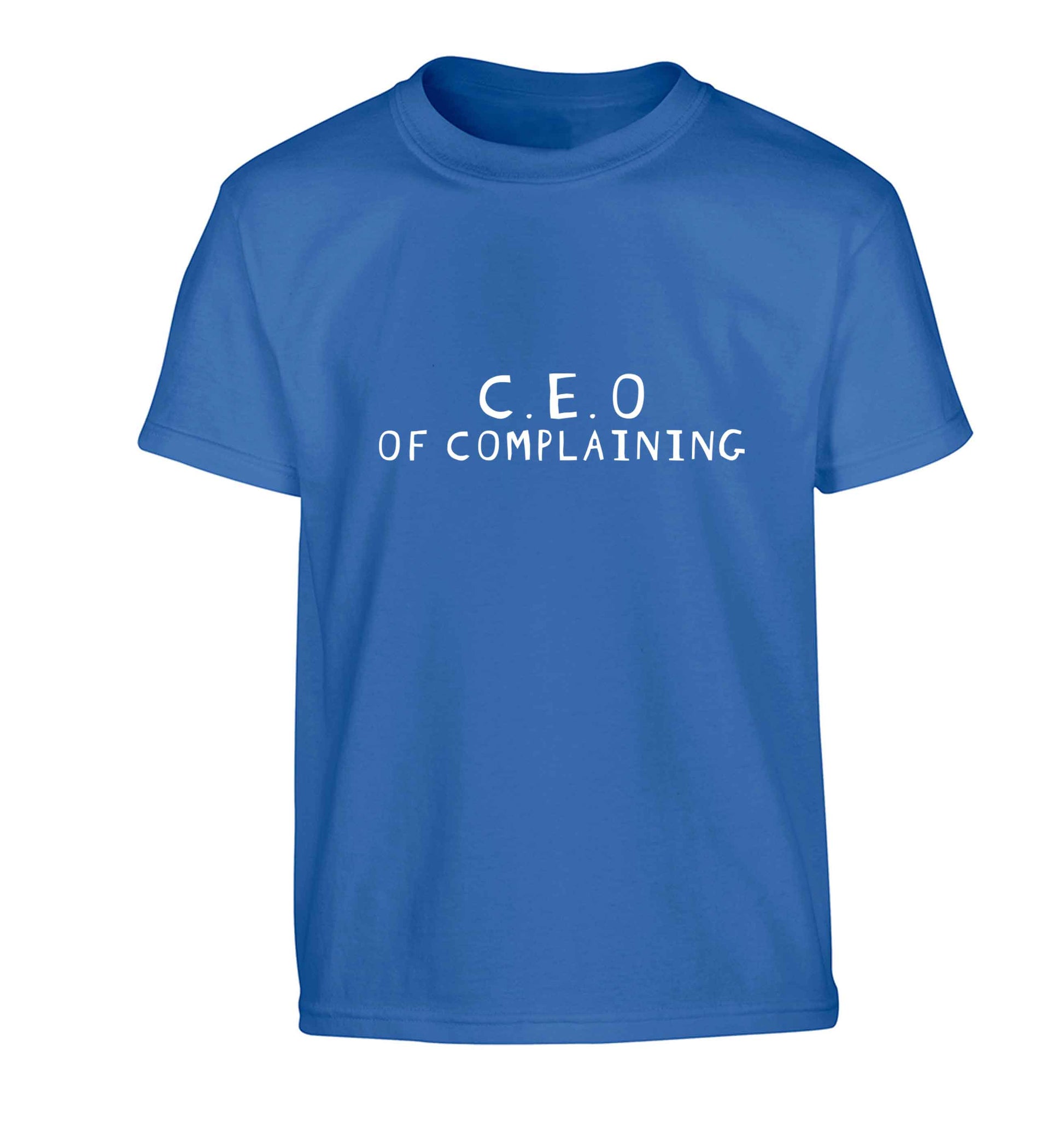 Excuse me can I talk to your manager? Know someone who just loves to complain? We think we might have the perfect gift for you!  Children's blue Tshirt 12-13 Years