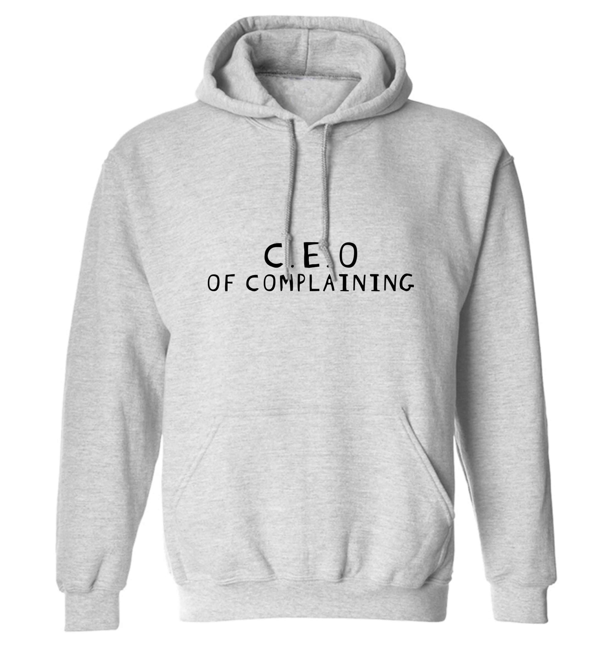 Excuse me can I talk to your manager? Know someone who just loves to complain? We think we might have the perfect gift for you!  adults unisex grey hoodie 2XL