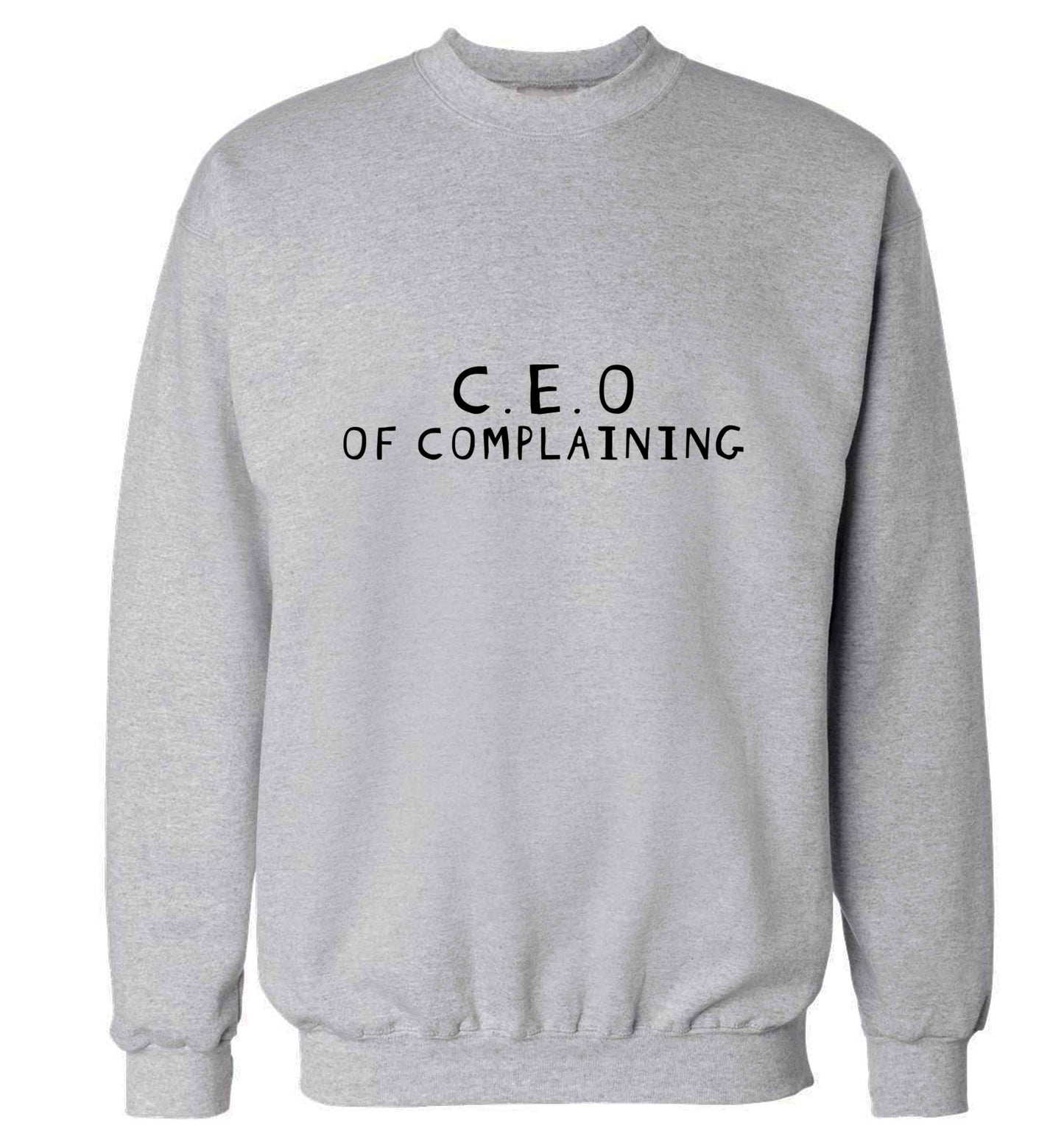 Excuse me can I talk to your manager? Know someone who just loves to complain? We think we might have the perfect gift for you!  adult's unisex grey sweater 2XL