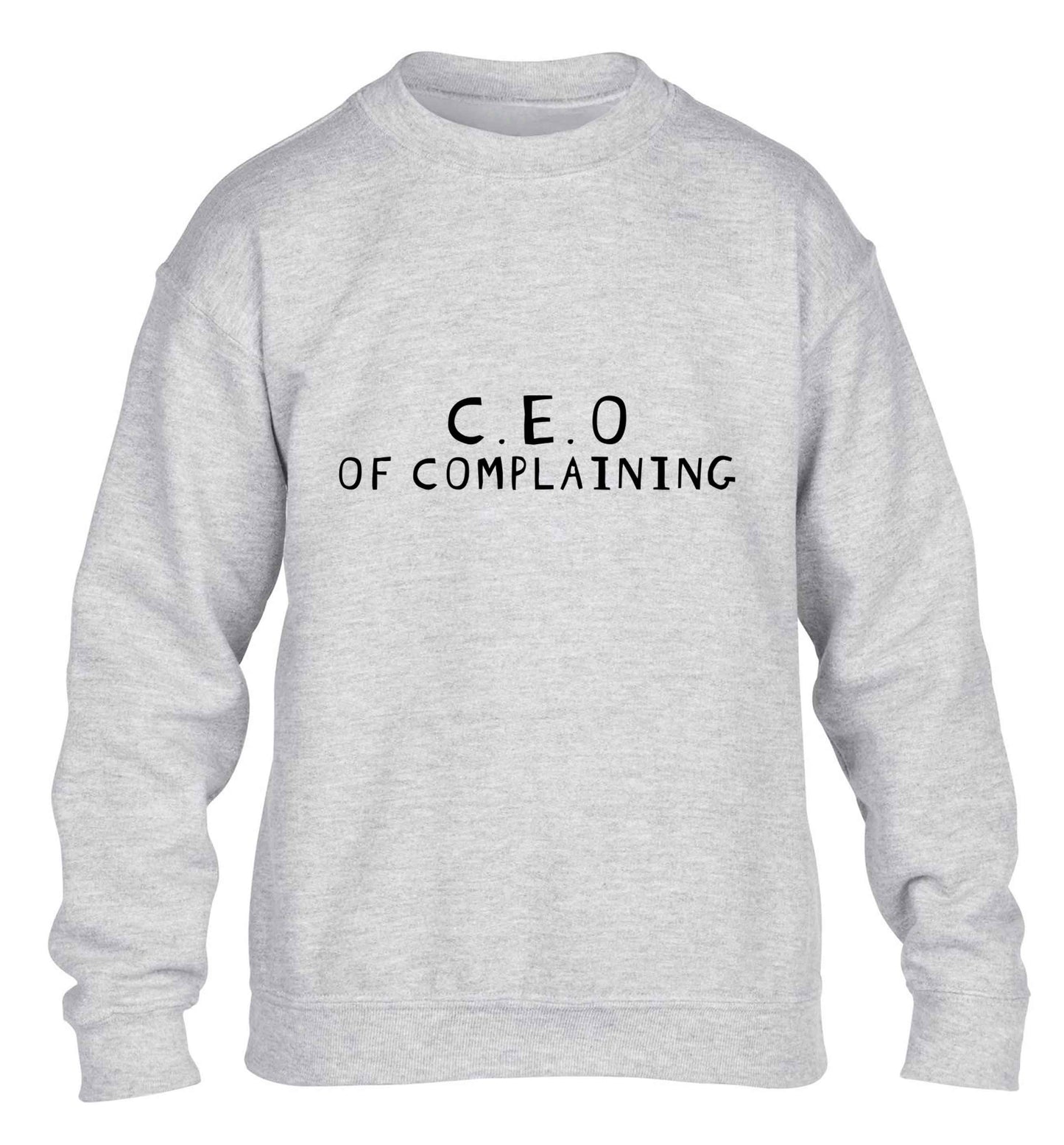 Excuse me can I talk to your manager? Know someone who just loves to complain? We think we might have the perfect gift for you!  children's grey sweater 12-13 Years