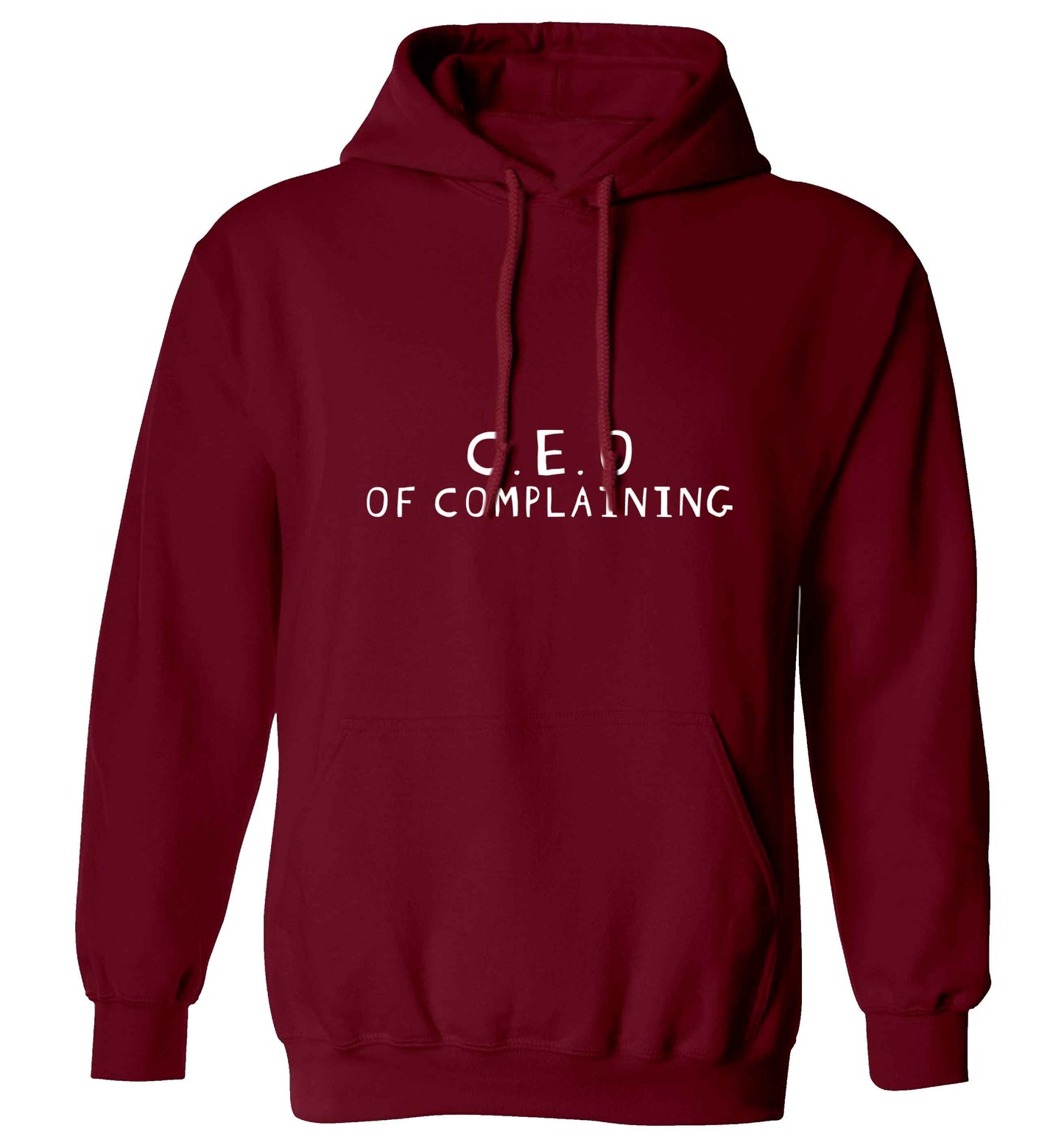 Excuse me can I talk to your manager? Know someone who just loves to complain? We think we might have the perfect gift for you!  adults unisex maroon hoodie 2XL