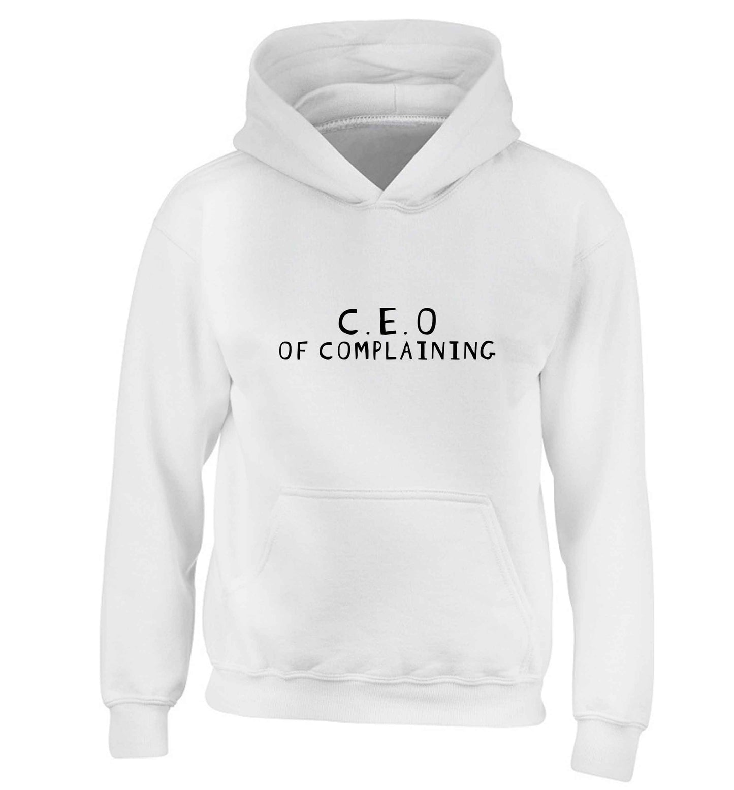 Excuse me can I talk to your manager? Know someone who just loves to complain? We think we might have the perfect gift for you!  children's white hoodie 12-13 Years