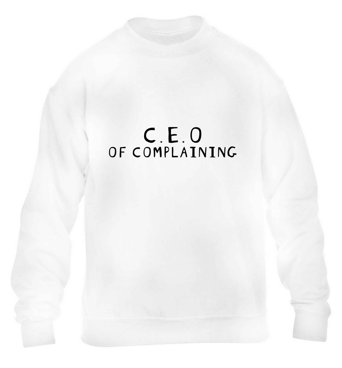 Excuse me can I talk to your manager? Know someone who just loves to complain? We think we might have the perfect gift for you!  children's white sweater 12-13 Years