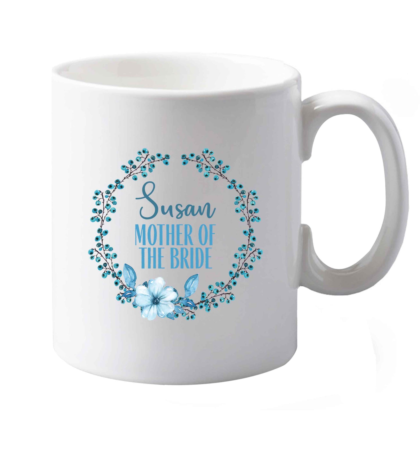 10 oz Perfect wedding guest favours or hen party gifts! Personalised bridal floral wreath designs, any name, any role!   ceramic mug both sides