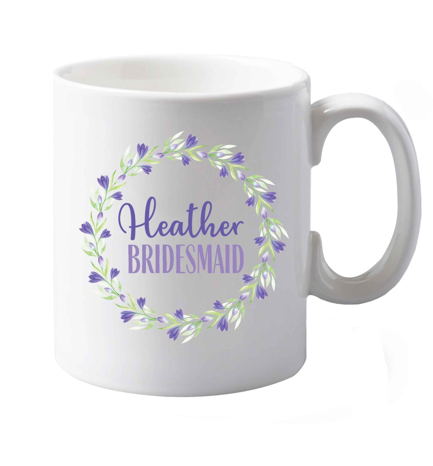 10 oz Perfect wedding guest favours or hen party gifts! Personalised bridal floral wreath designs, any name, any role!   ceramic mug both sides