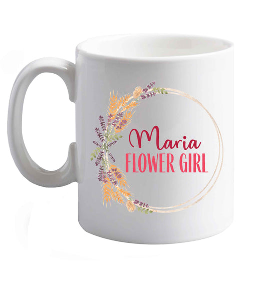 10 oz Perfect wedding guest favours or hen party gifts! Personalised bridal floral wreath designs, any name, any role!   ceramic mug right handed