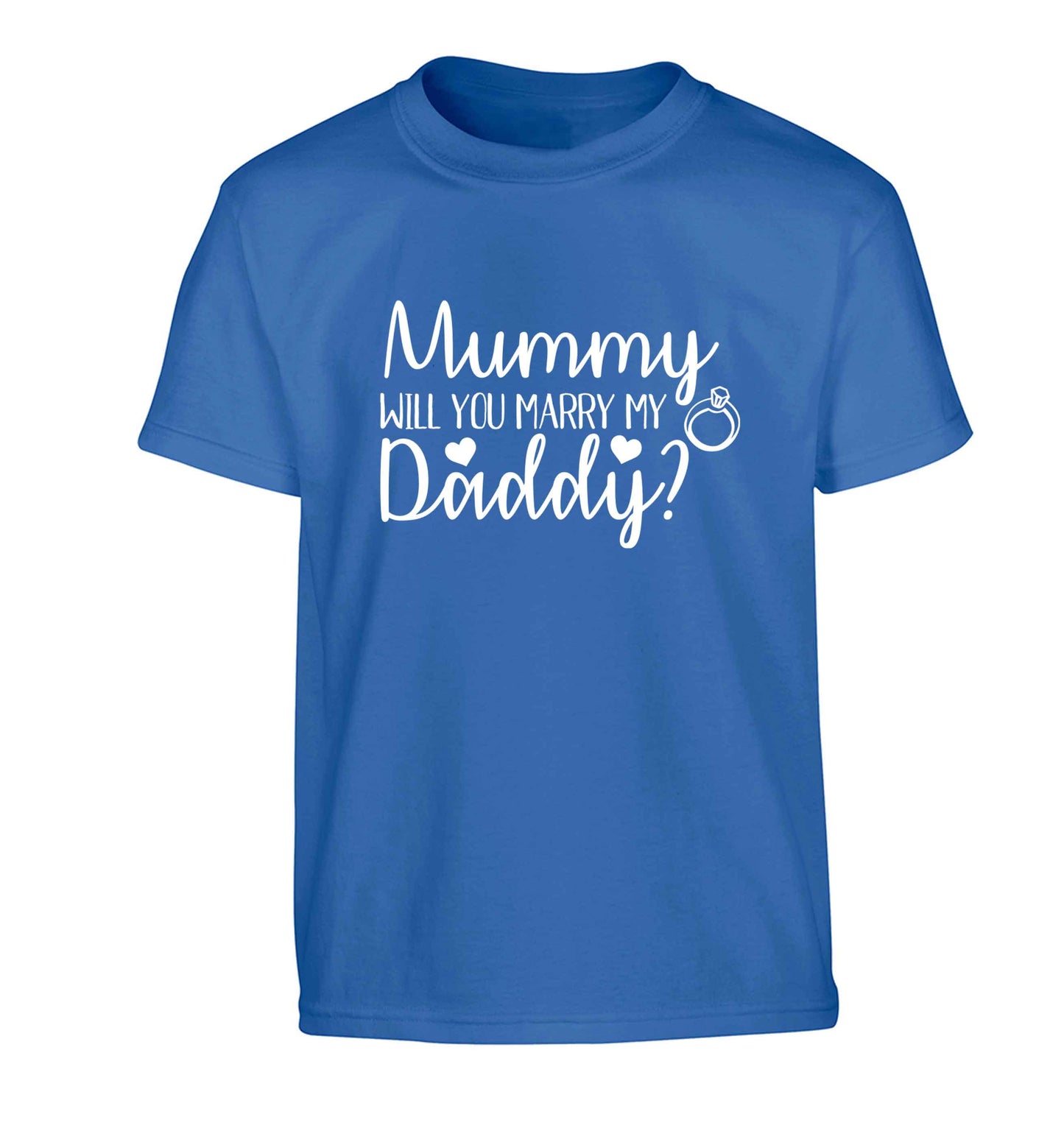 Looking for a unique way to pop the question? Why not let your kids do it!  Children's blue Tshirt 12-13 Years