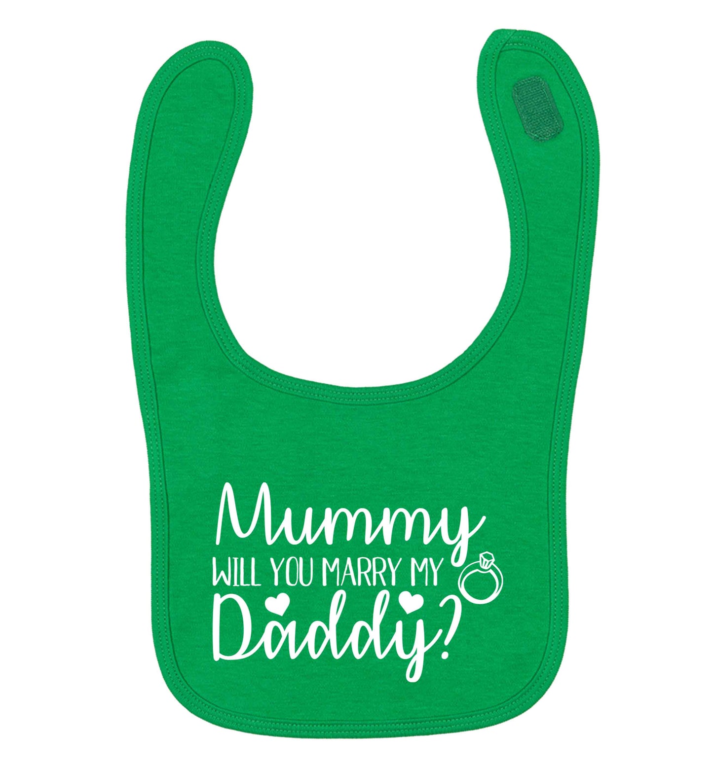 Looking for a unique way to pop the question? Why not let your kids do it!  green baby bib