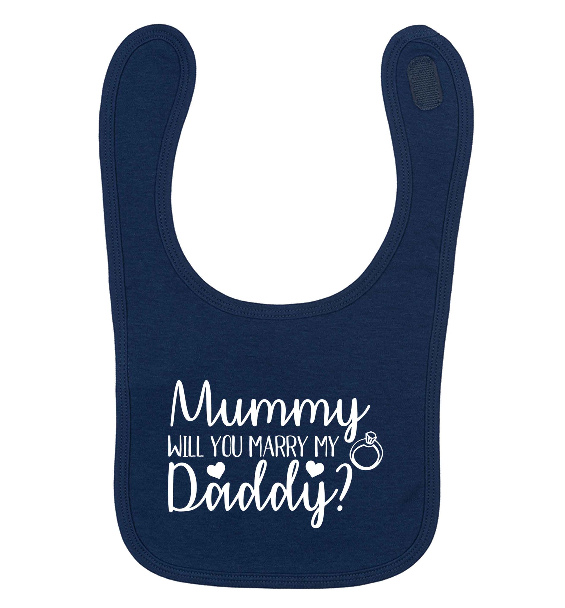 Looking for a unique way to pop the question? Why not let your kids do it!  navy baby bib