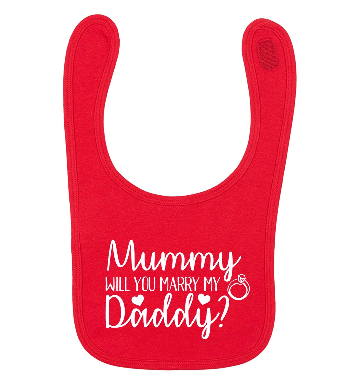 Looking for a unique way to pop the question? Why not let your kids do it!  red baby bib