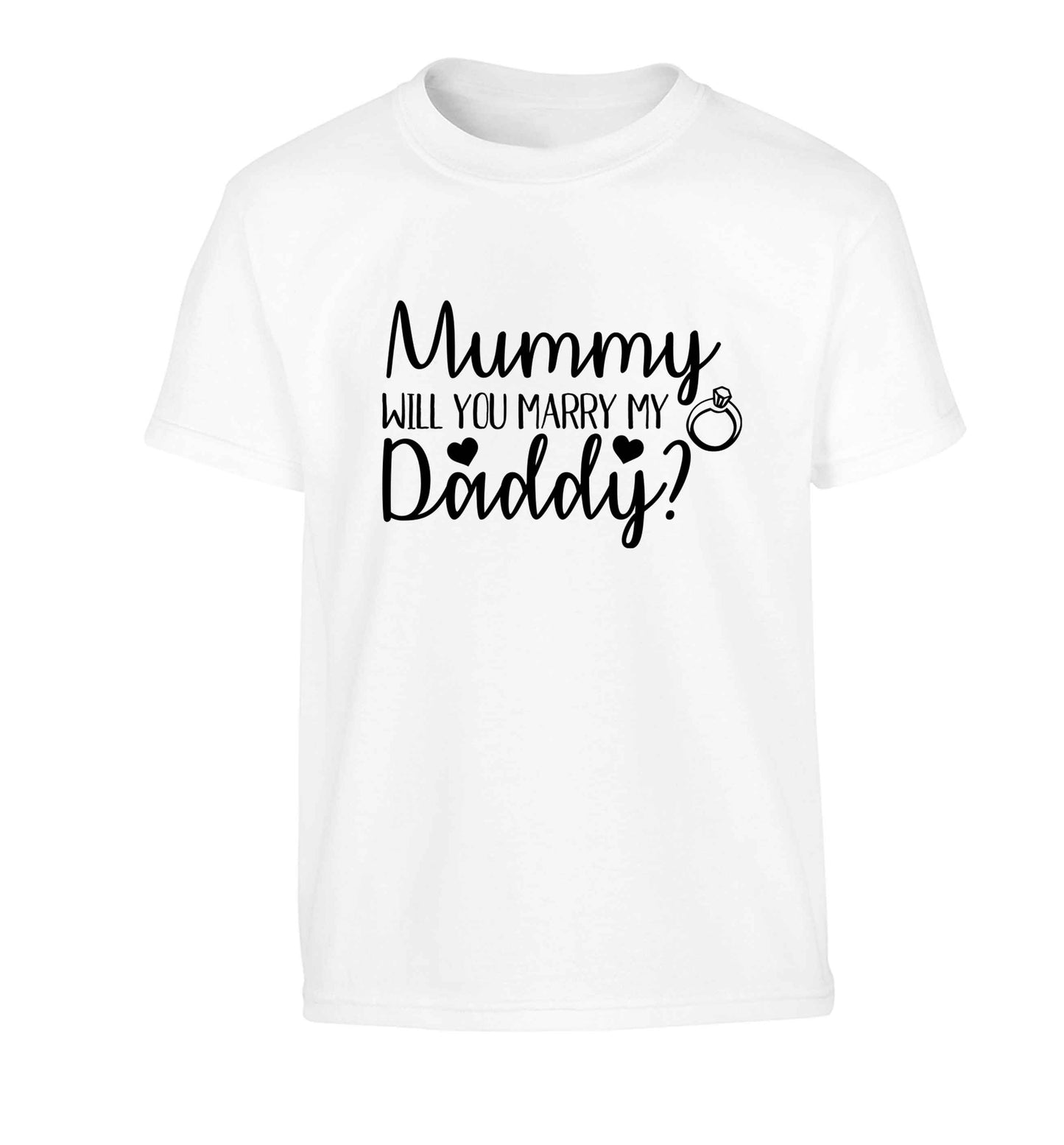 Looking for a unique way to pop the question? Why not let your kids do it!  Children's white Tshirt 12-13 Years