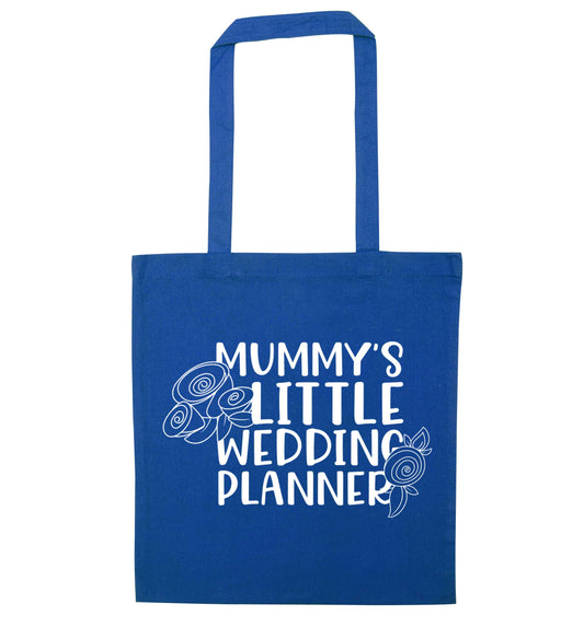 adorable wedding themed gifts for your mini wedding planner! blue tote bag