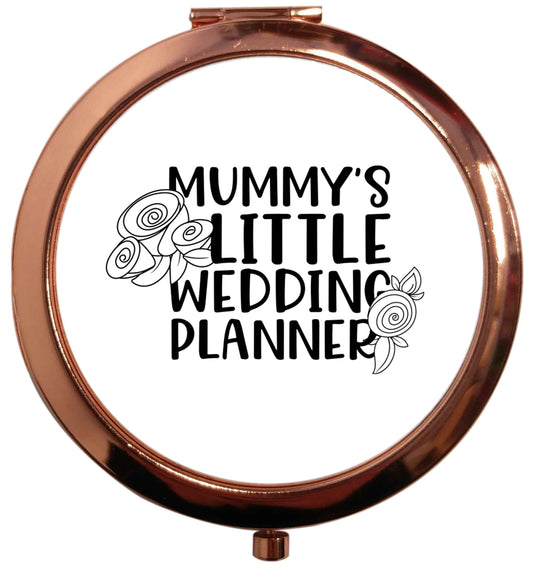 adorable wedding themed gifts for your mini wedding planner! rose gold circle pocket mirror