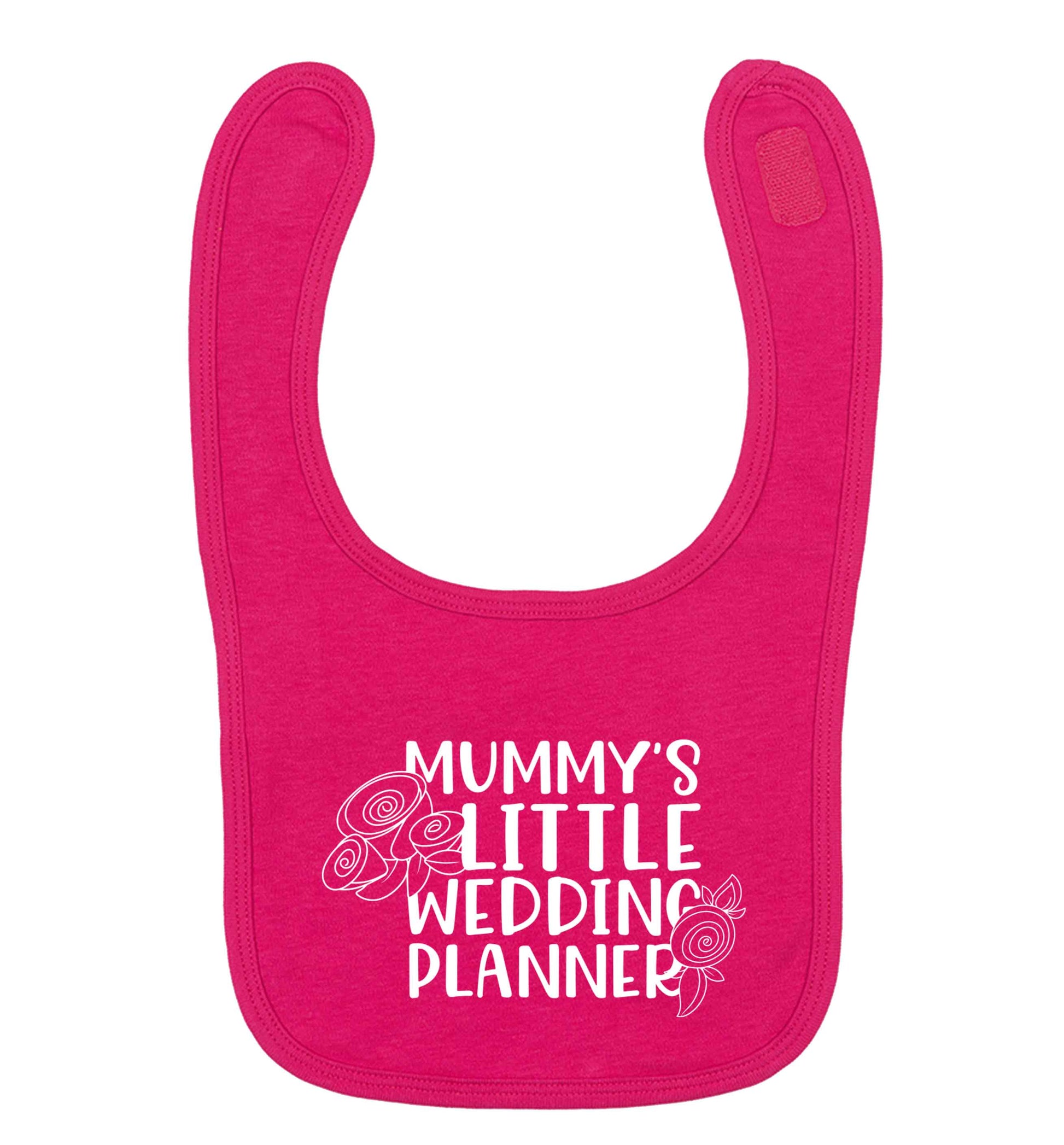 adorable wedding themed gifts for your mini wedding planner! dark pink baby bib