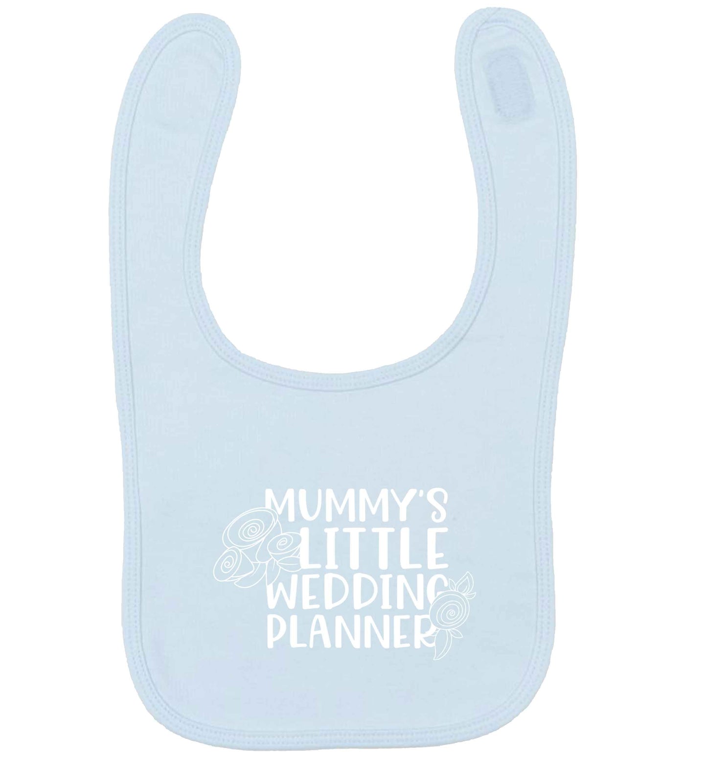 adorable wedding themed gifts for your mini wedding planner! pale blue baby bib