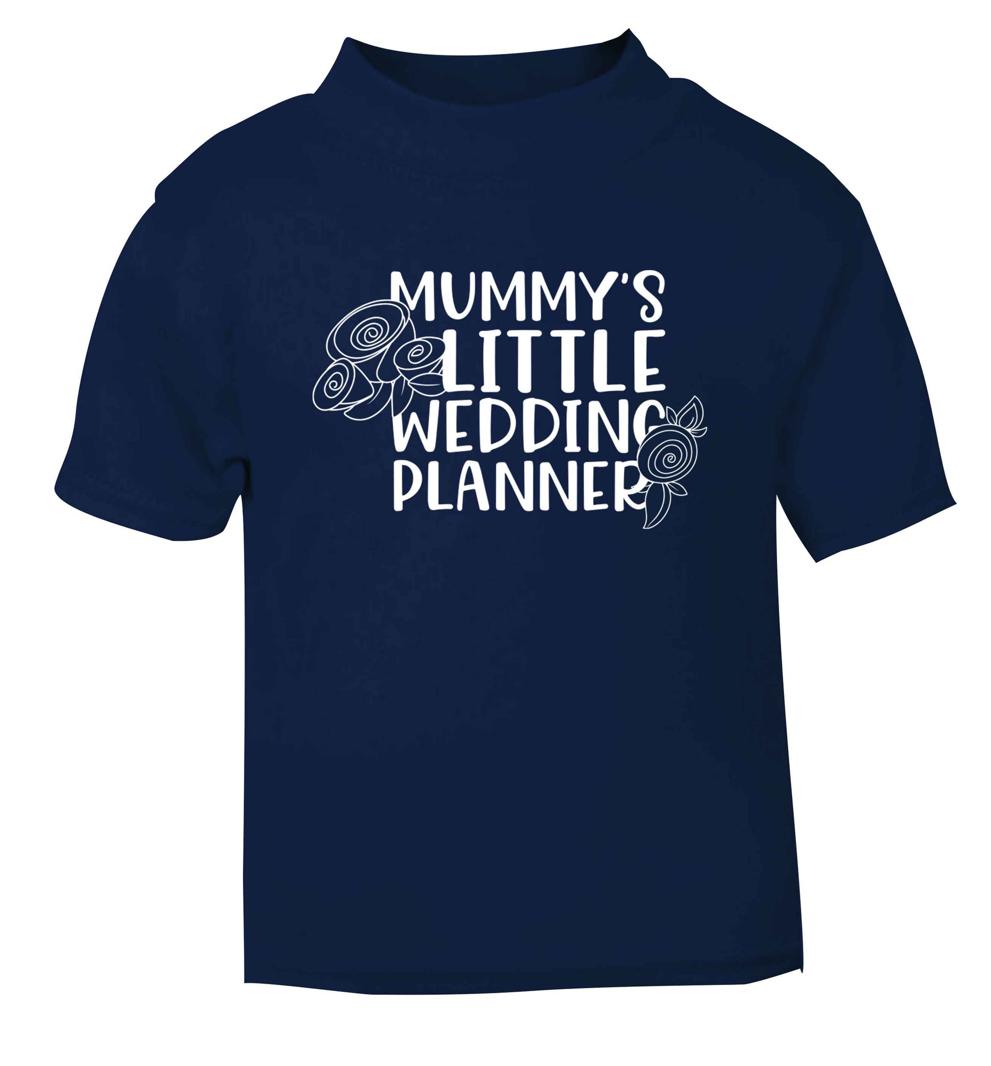 adorable wedding themed gifts for your mini wedding planner! navy baby toddler Tshirt 2 Years