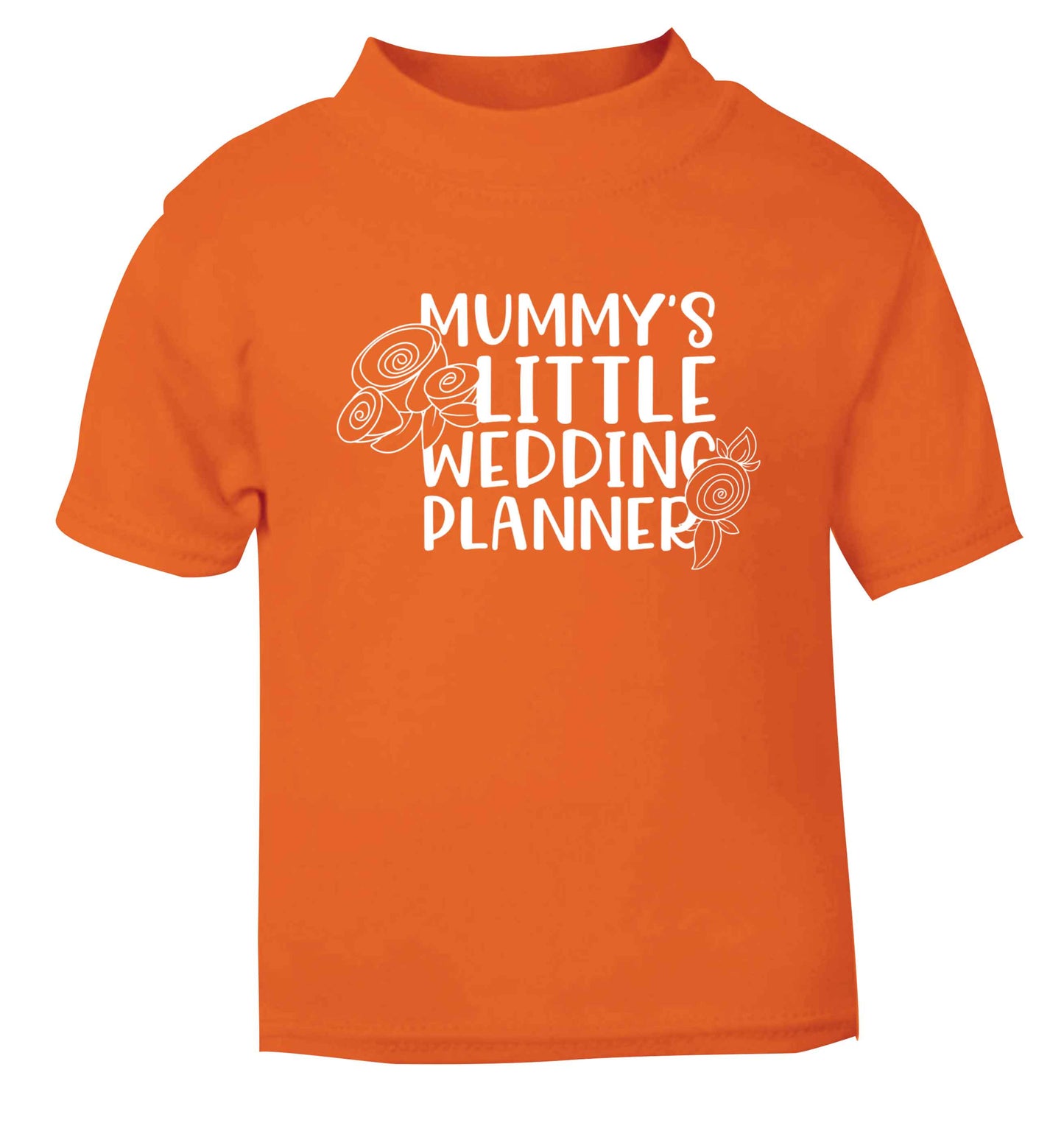 adorable wedding themed gifts for your mini wedding planner! orange baby toddler Tshirt 2 Years
