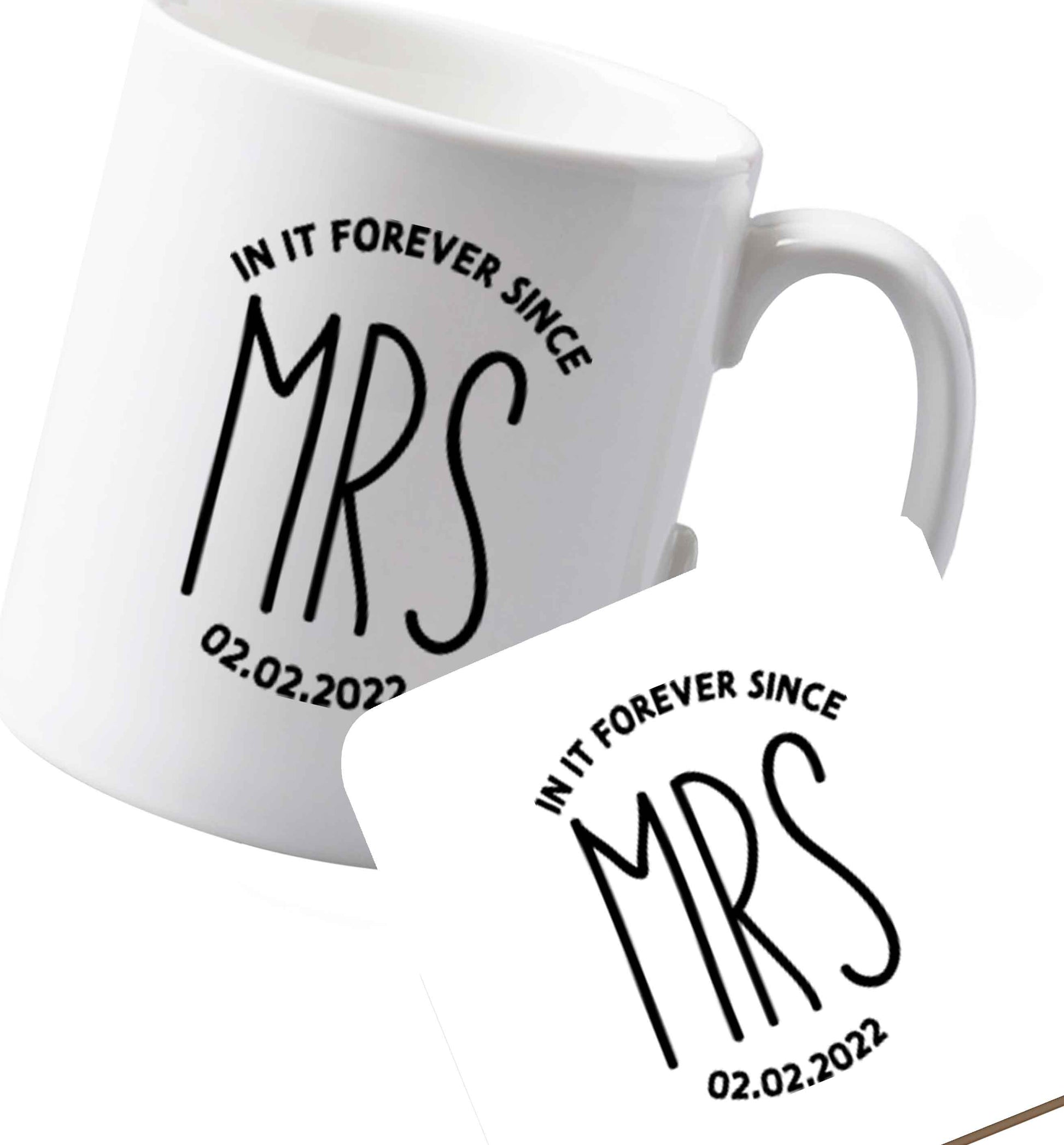 10 oz Ceramic mug and coaster Funny matching gifts for him and her! Get matchy matchy, ideal for newlywed couples or a little valentines gift!   both sides