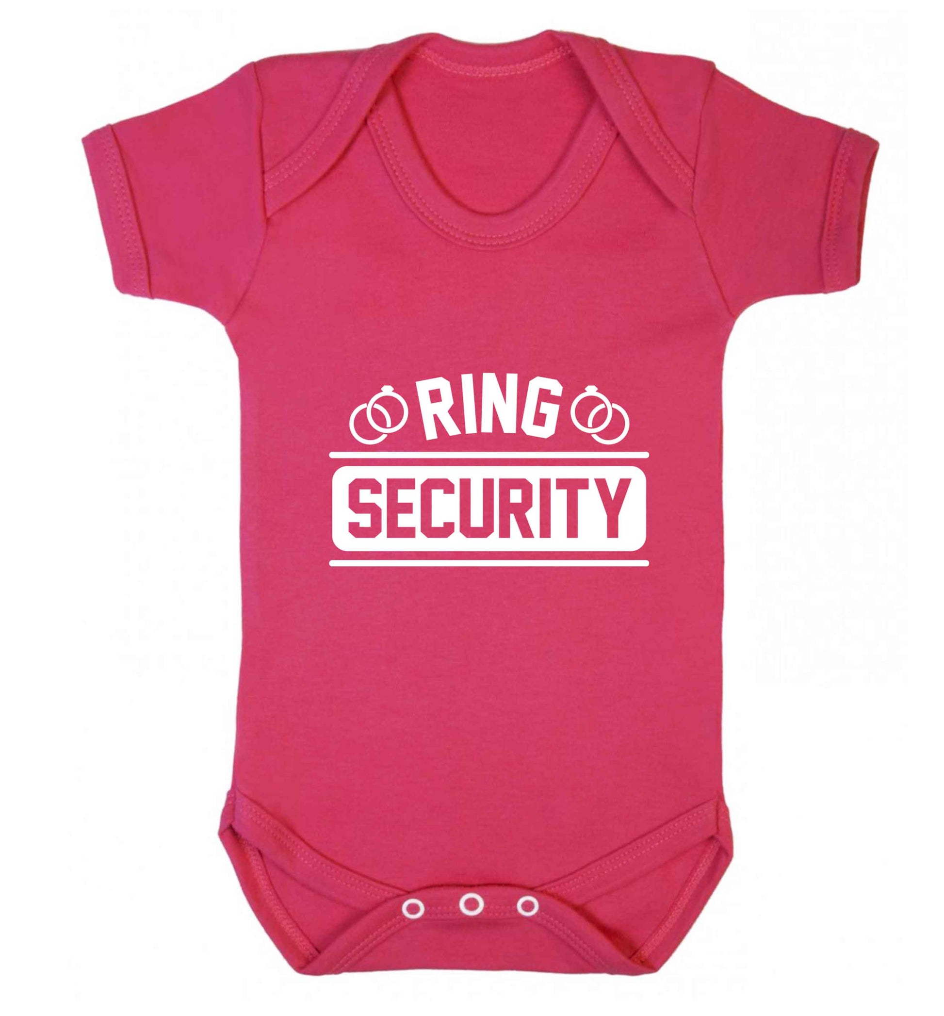 Perfect wedding guest favours or hen party gifts! Personalised bridal floral wreath designs, any name, any role! baby vest dark pink 18-24 months