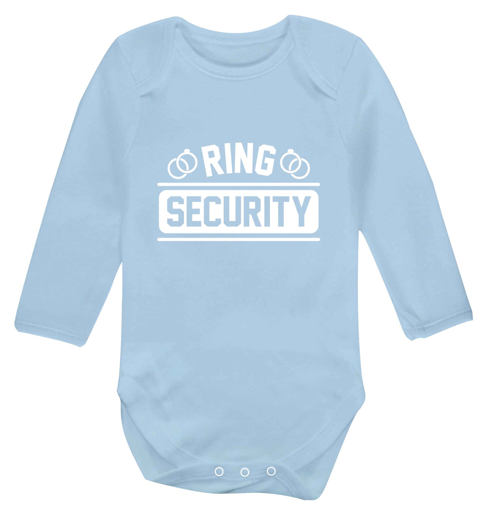 Perfect wedding guest favours or hen party gifts! Personalised bridal floral wreath designs, any name, any role! baby vest long sleeved pale blue 6-12 months