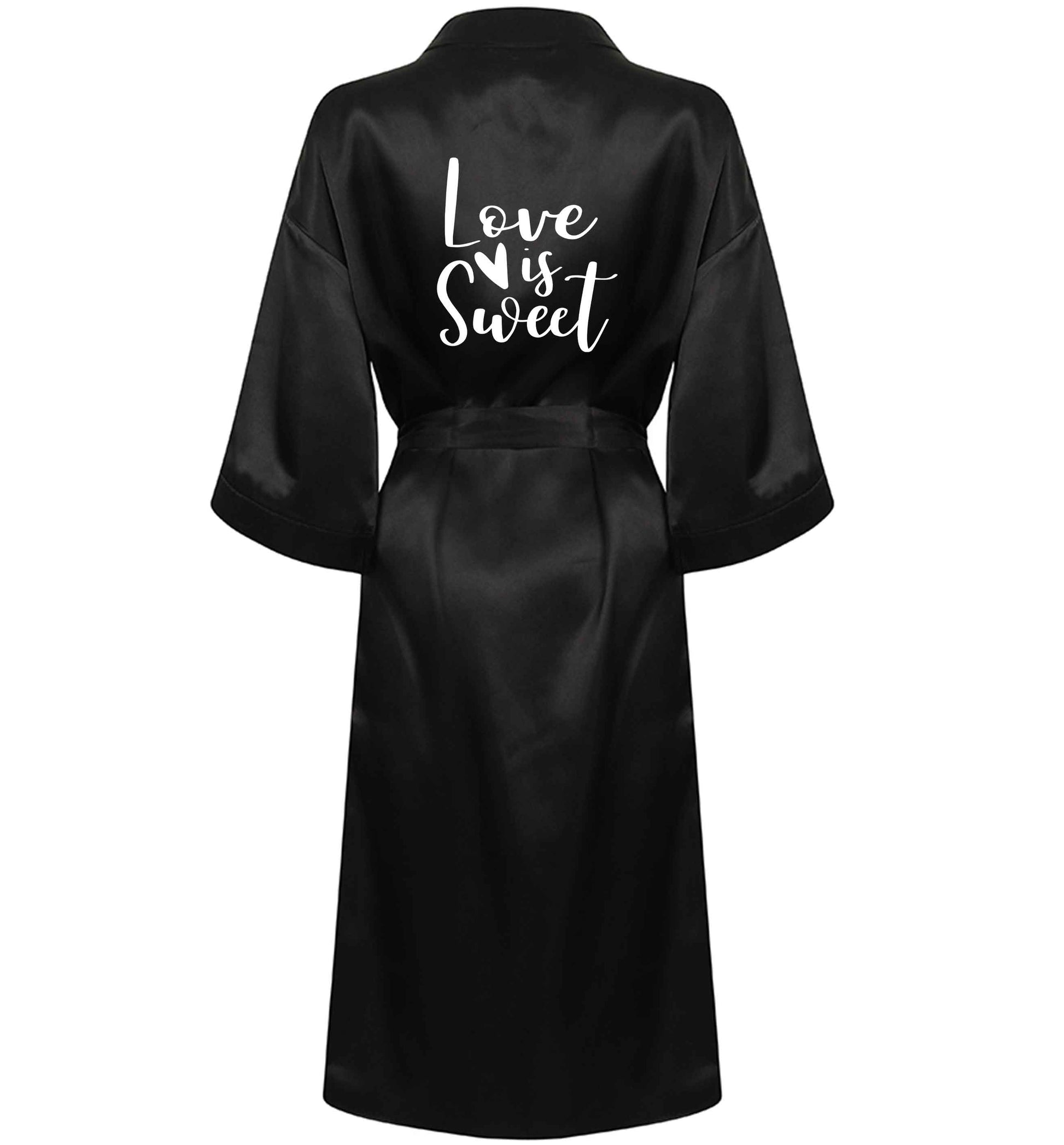 Love really does make the world go round! Ideal for weddings, valentines or just simply to show someone you love them!  XL/XXL black ladies dressing  gown size 16/18