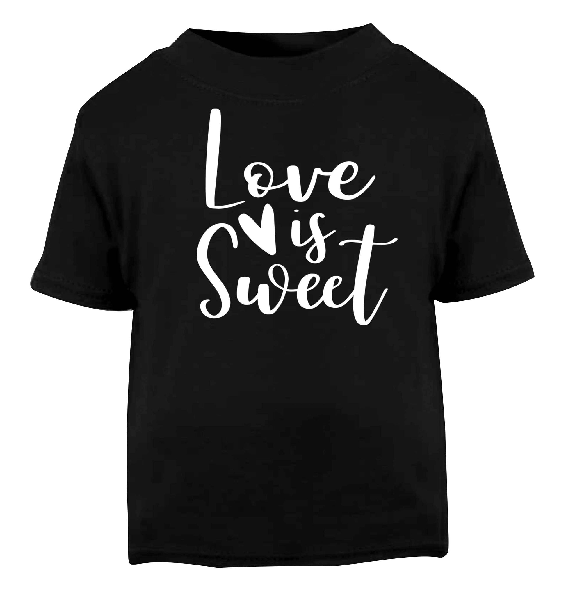 Love really does make the world go round! Ideal for weddings, valentines or just simply to show someone you love them!  Black baby toddler Tshirt 2 years