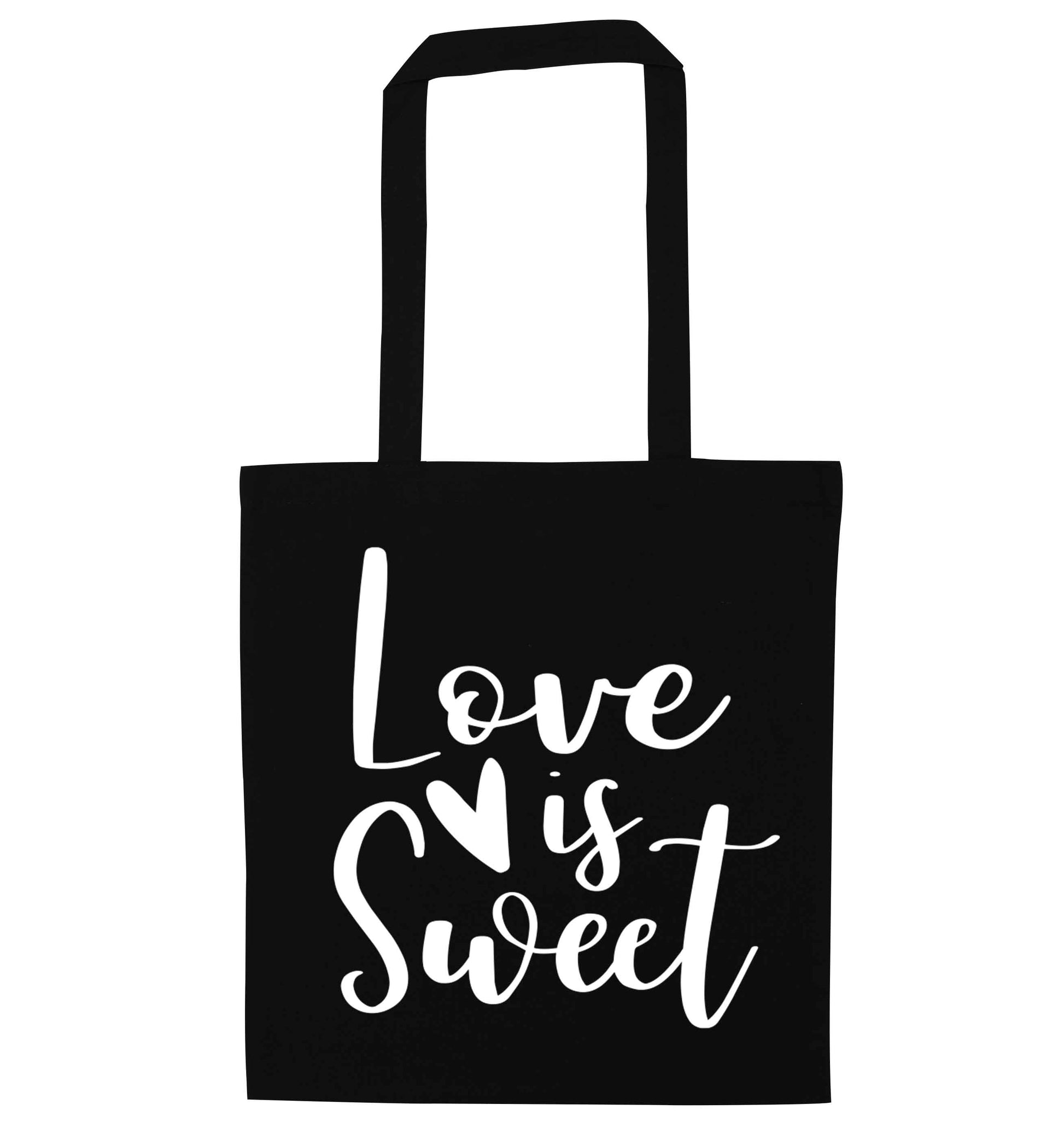 Love really does make the world go round! Ideal for weddings, valentines or just simply to show someone you love them!  black tote bag
