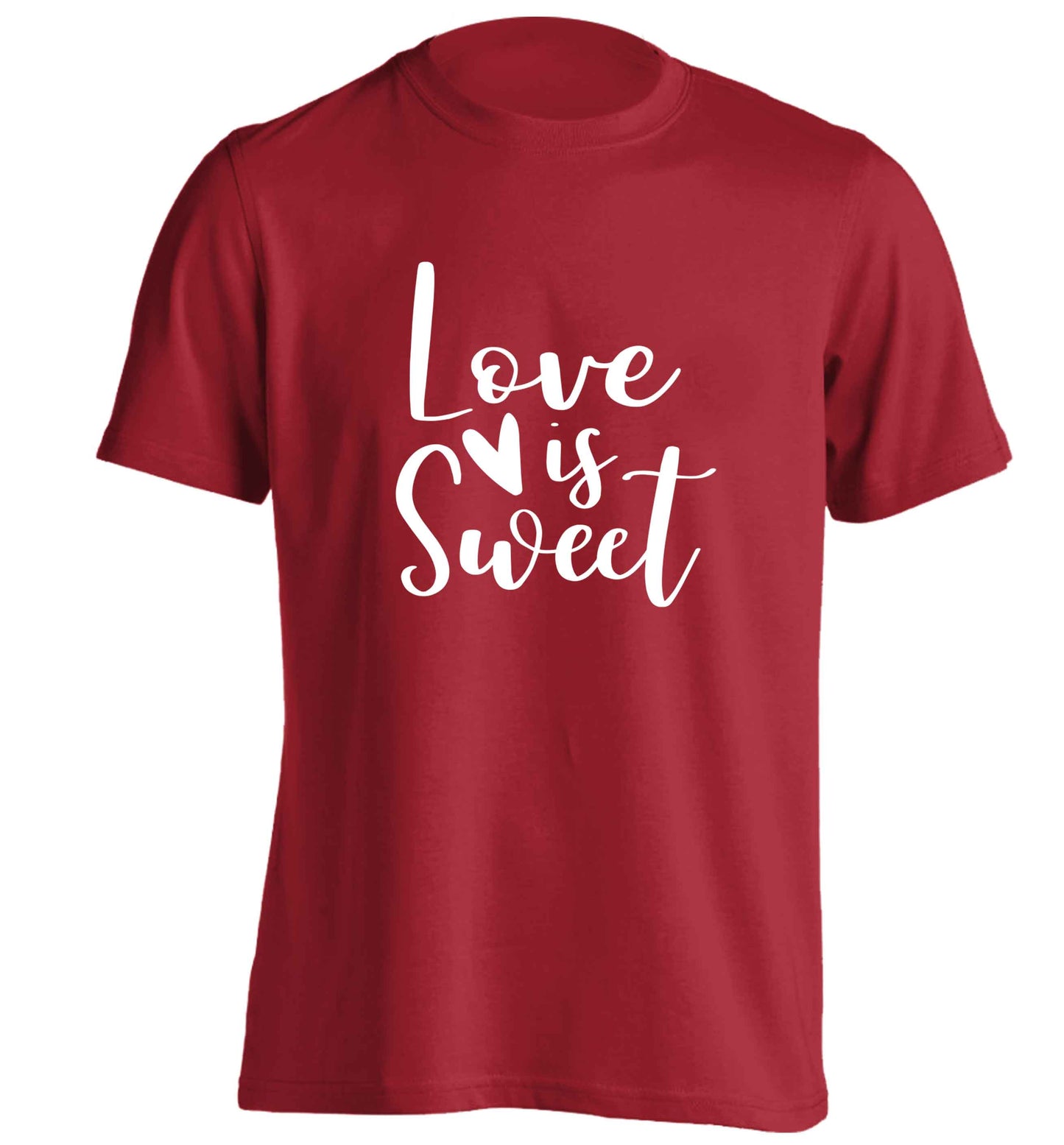 Love really does make the world go round! Ideal for weddings, valentines or just simply to show someone you love them!  adults unisex red Tshirt 2XL