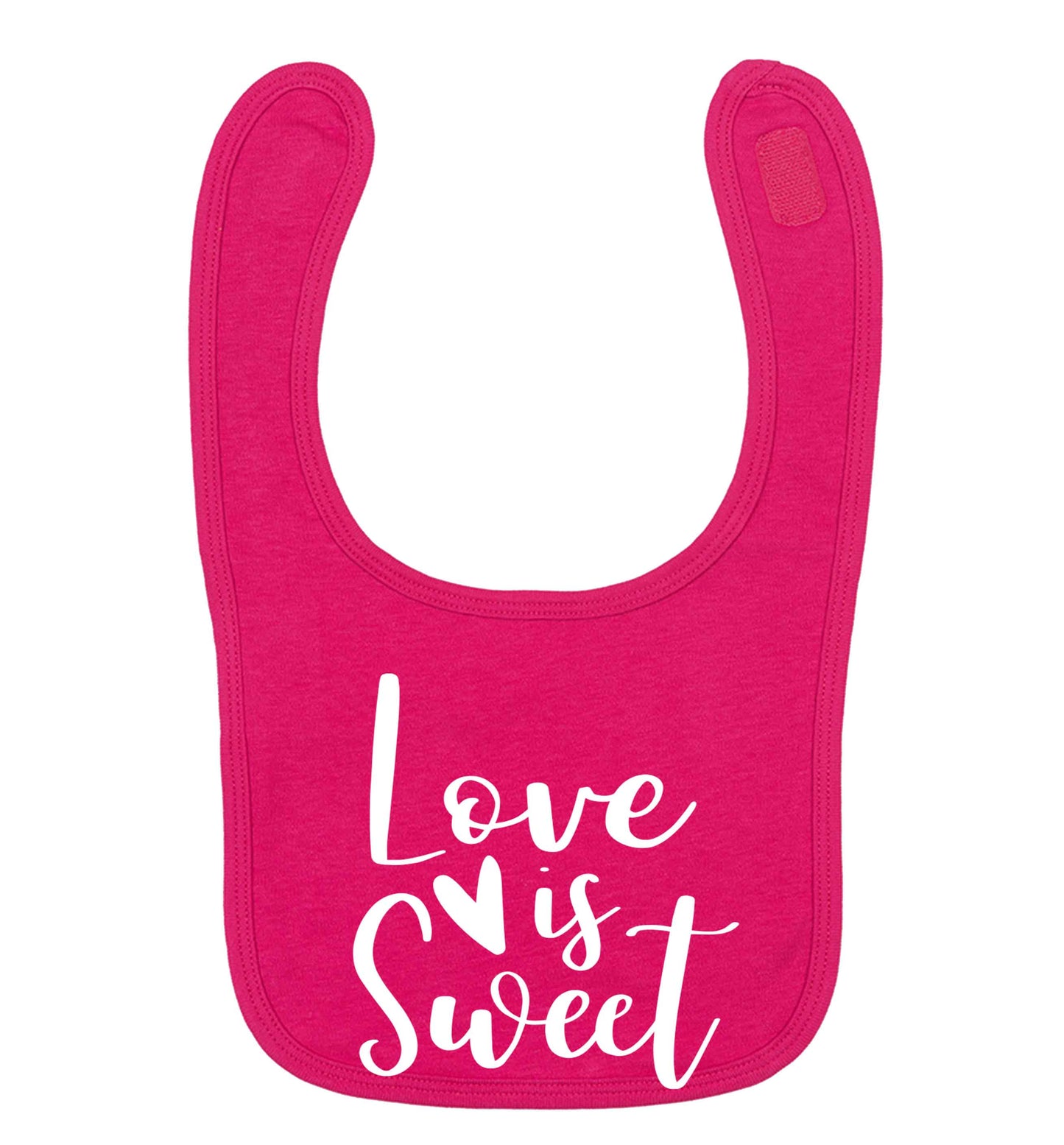 Love really does make the world go round! Ideal for weddings, valentines or just simply to show someone you love them!  dark pink baby bib