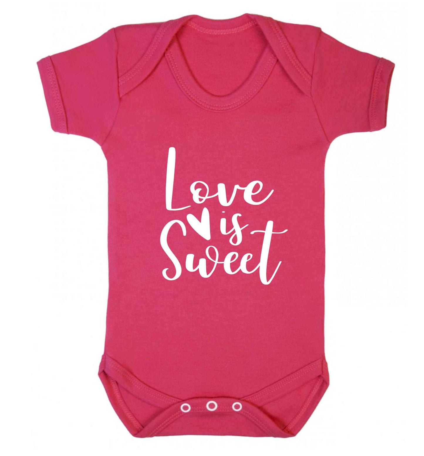 Love really does make the world go round! Ideal for weddings, valentines or just simply to show someone you love them!  baby vest dark pink 18-24 months