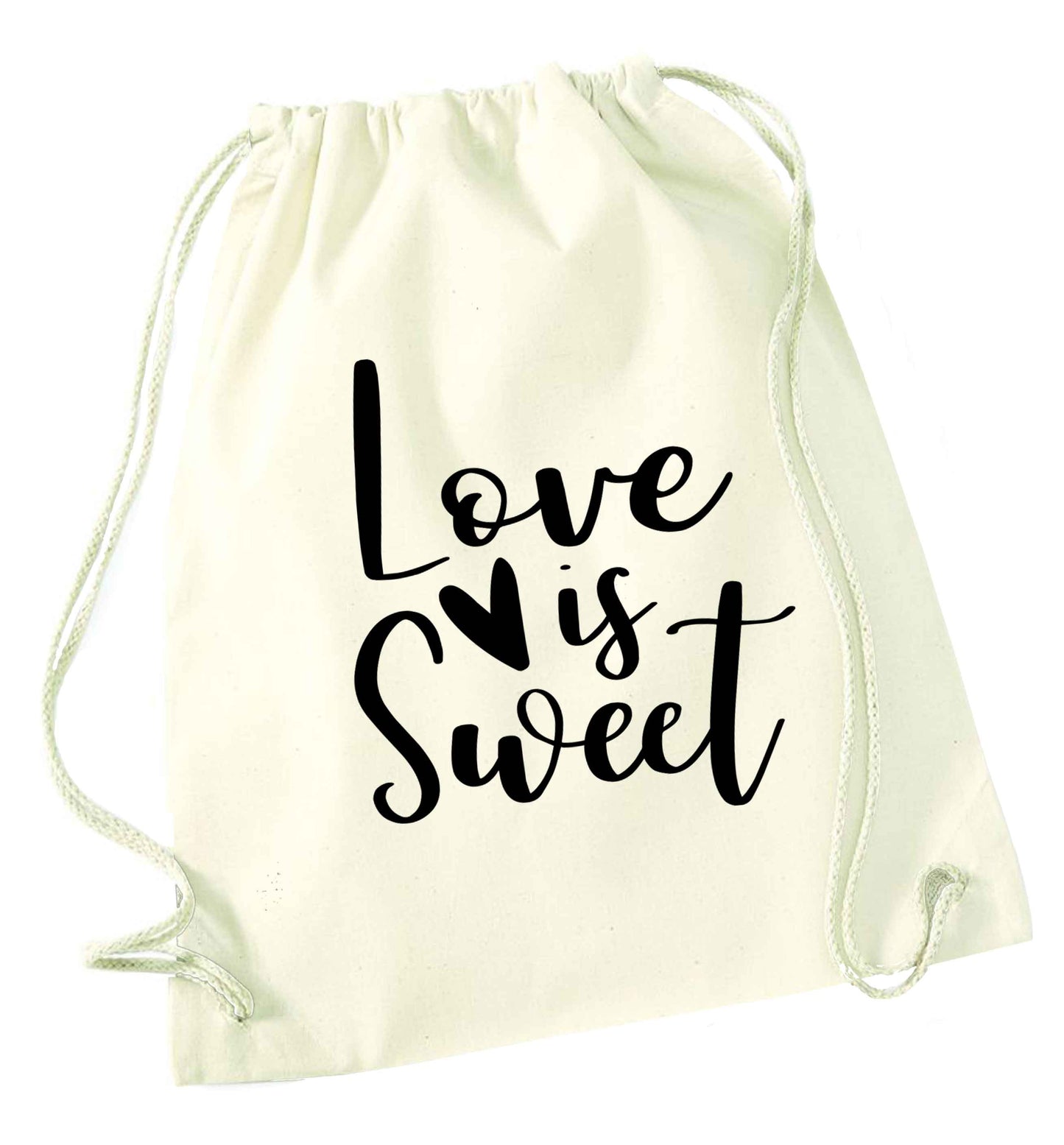 Love really does make the world go round! Ideal for weddings, valentines or just simply to show someone you love them!  natural drawstring bag
