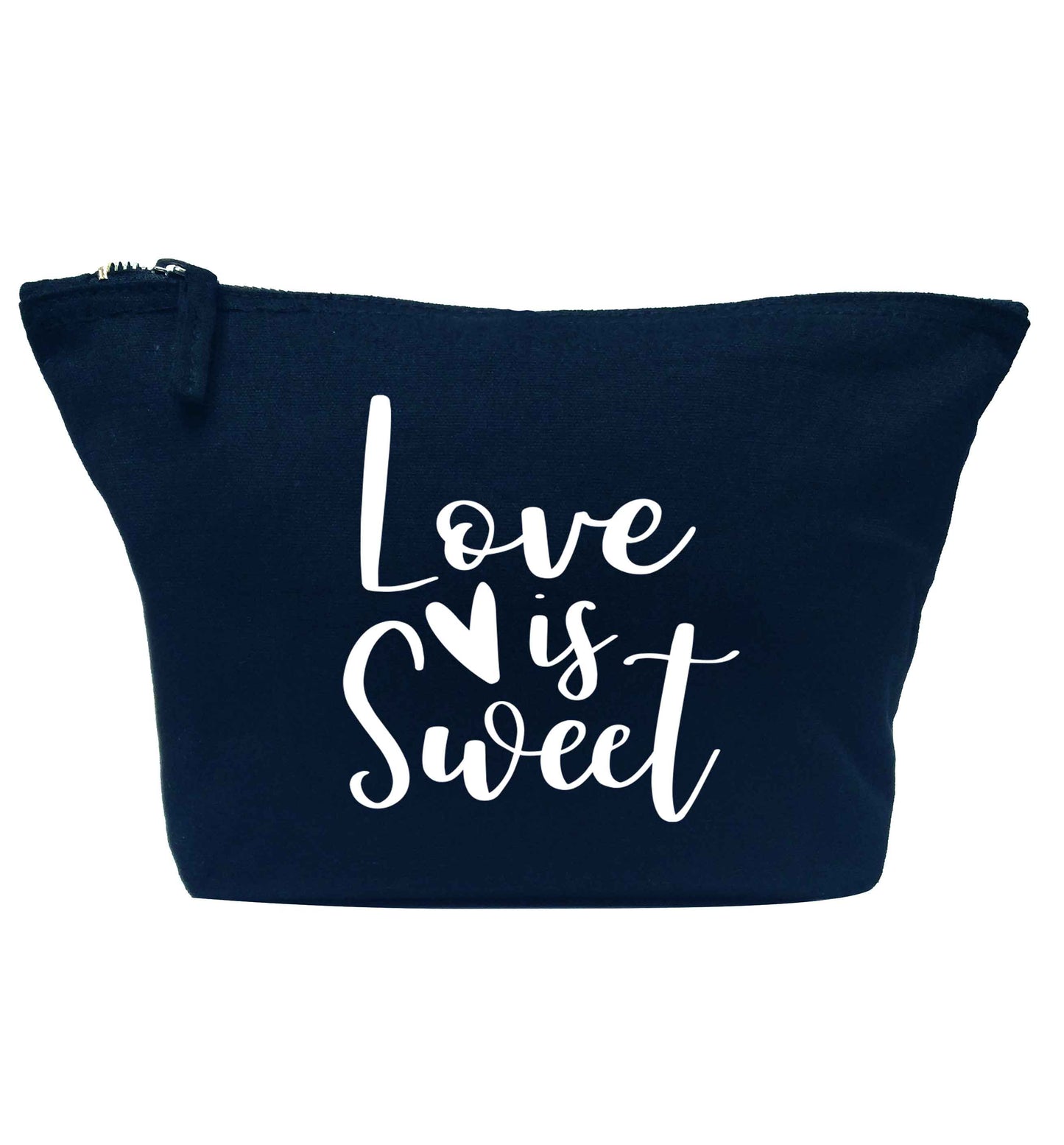 Love really does make the world go round! Ideal for weddings, valentines or just simply to show someone you love them!  navy makeup bag