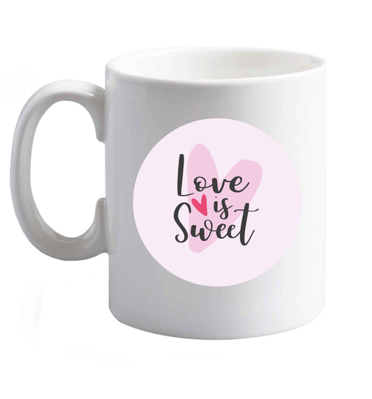 10 oz Love really does make the world go round! Ideal for weddings, valentines or just simply to show someone you love them!    ceramic mug right handed