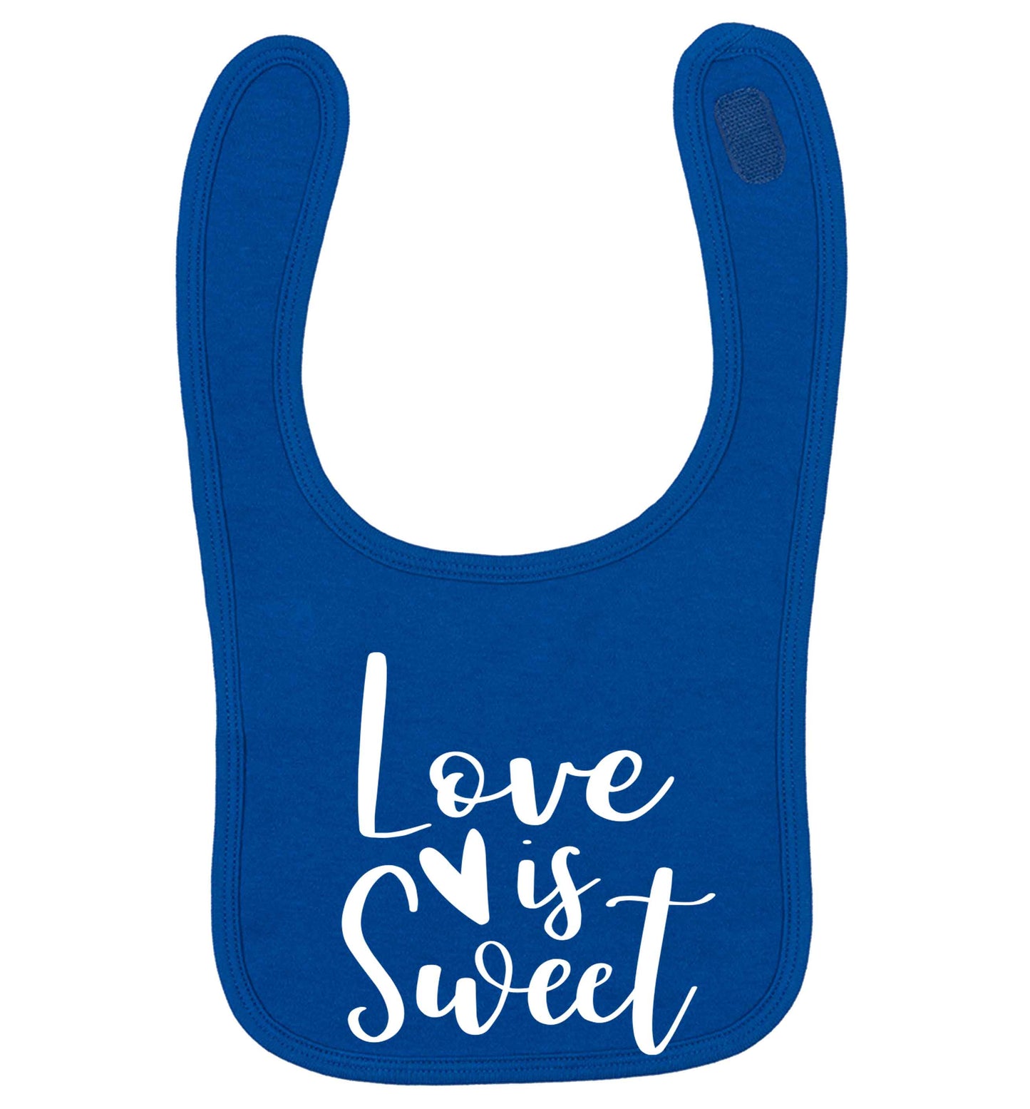 Love really does make the world go round! Ideal for weddings, valentines or just simply to show someone you love them!  royal blue baby bib