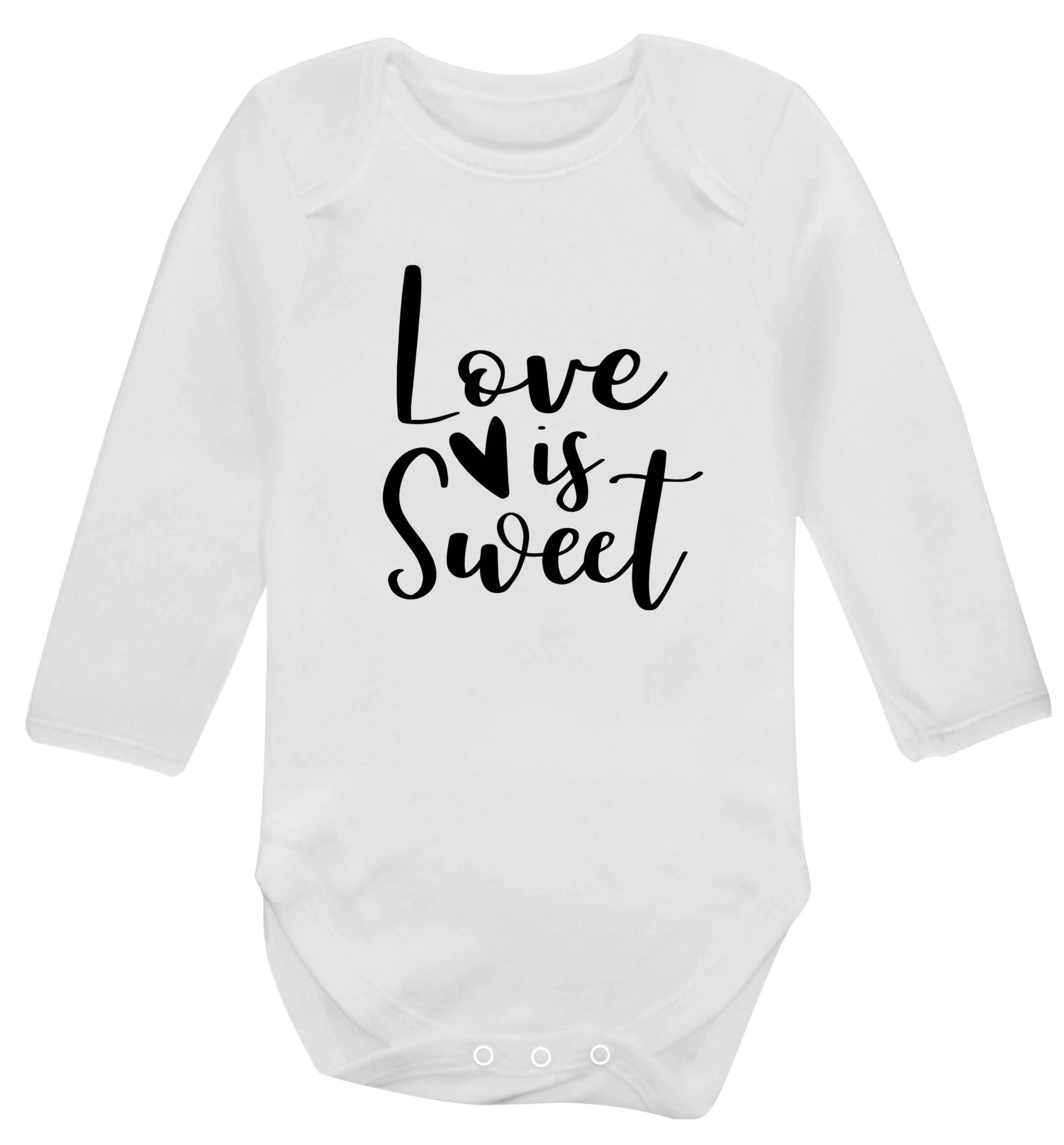 Love really does make the world go round! Ideal for weddings, valentines or just simply to show someone you love them!  baby vest long sleeved white 6-12 months