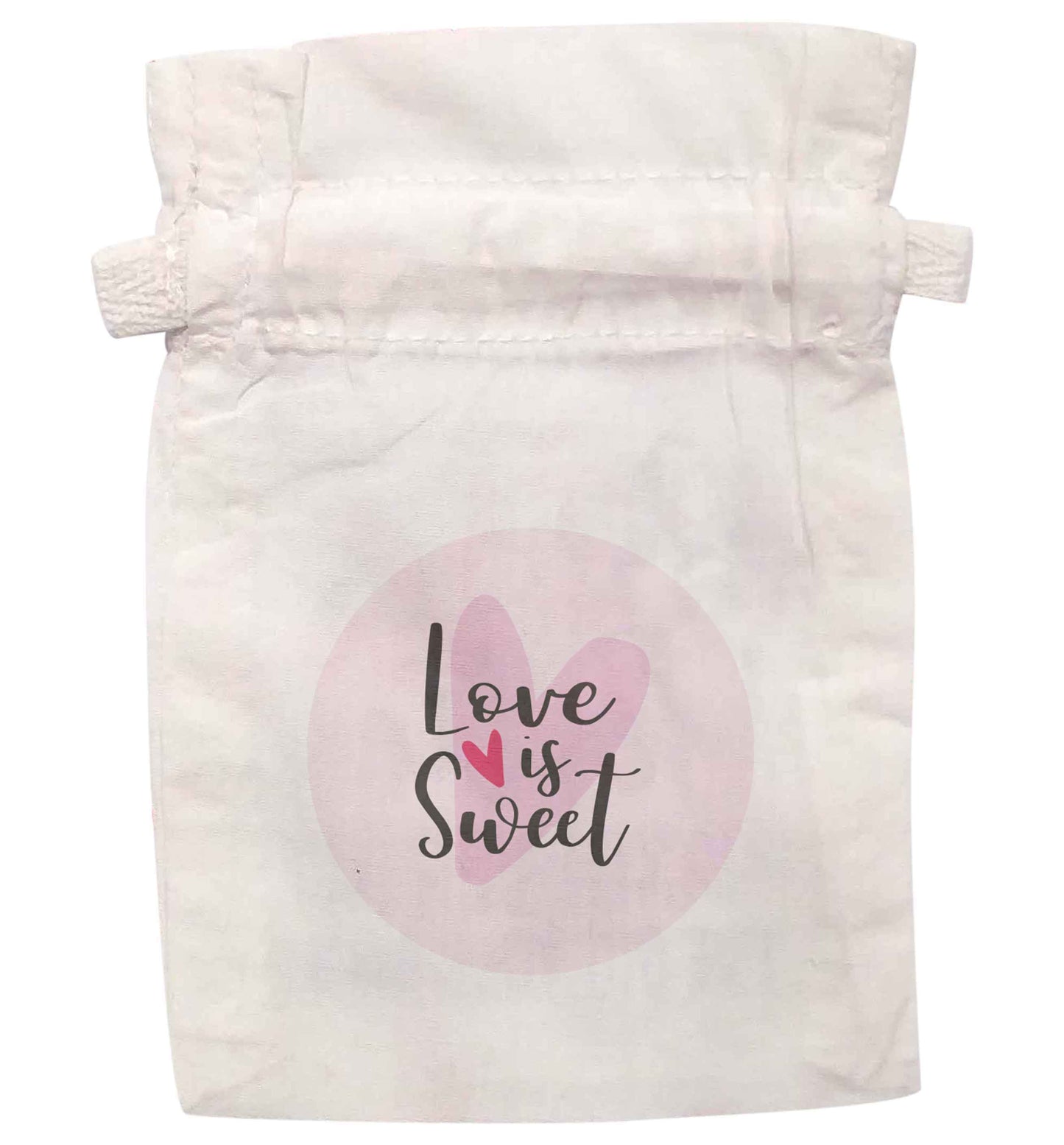 Love is sweet | XS - L | Pouch / Drawstring bag / Sack | Organic Cotton | Bulk discounts available!