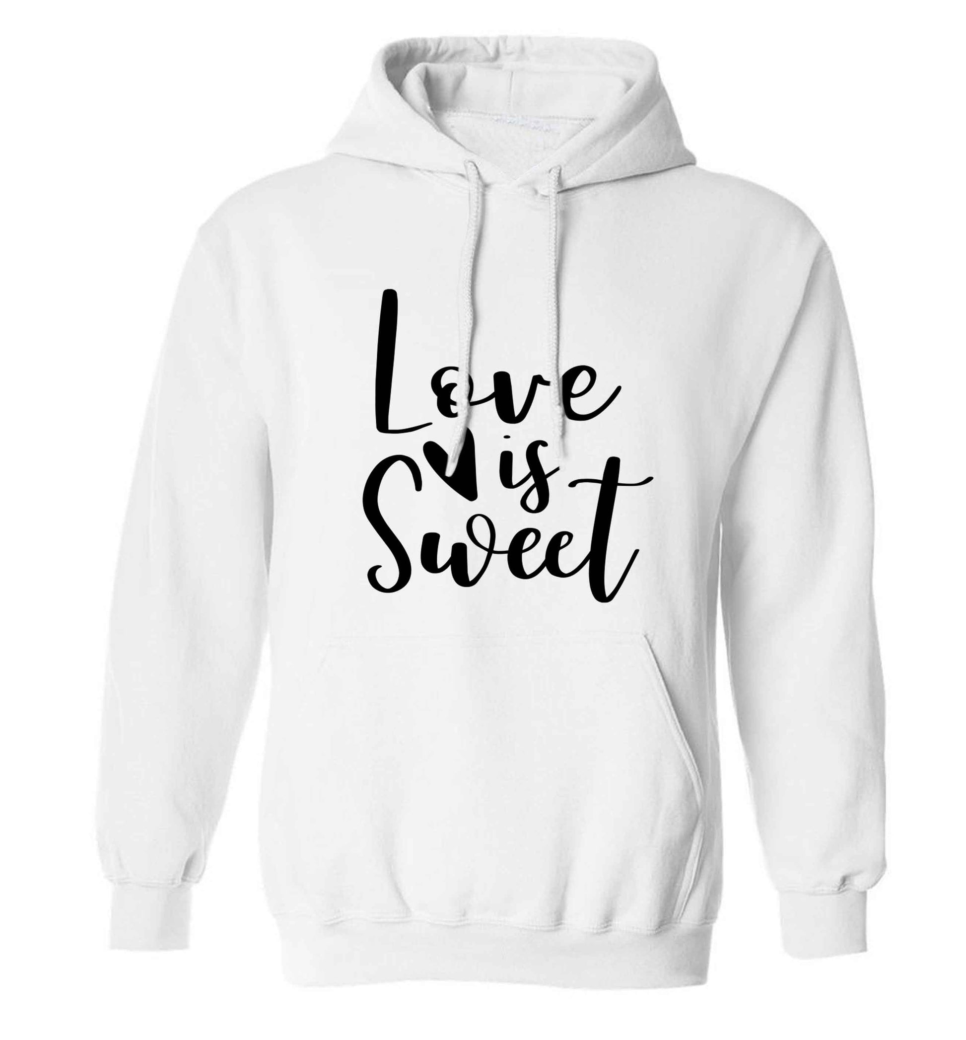 Love really does make the world go round! Ideal for weddings, valentines or just simply to show someone you love them!  adults unisex white hoodie 2XL