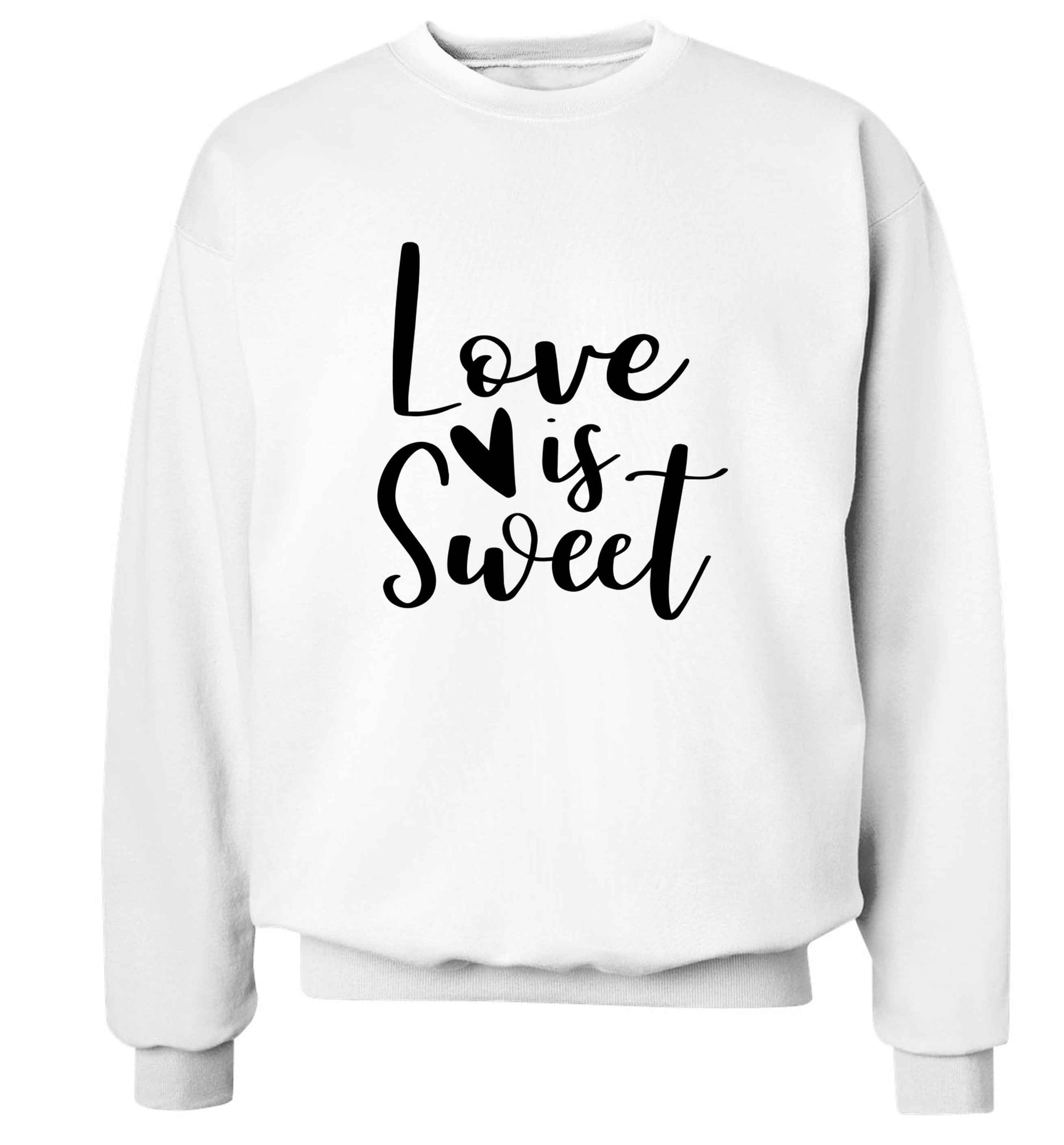 Love really does make the world go round! Ideal for weddings, valentines or just simply to show someone you love them!  adult's unisex white sweater 2XL