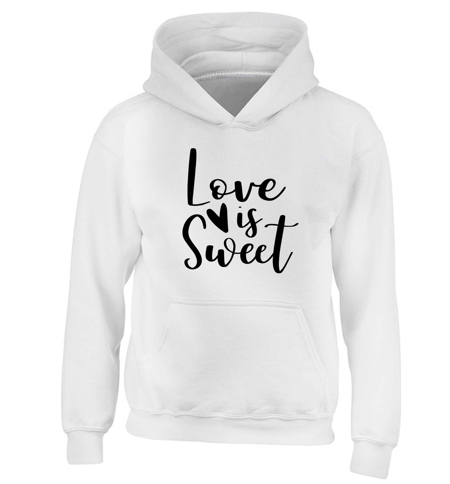 Love really does make the world go round! Ideal for weddings, valentines or just simply to show someone you love them!  children's white hoodie 12-13 Years