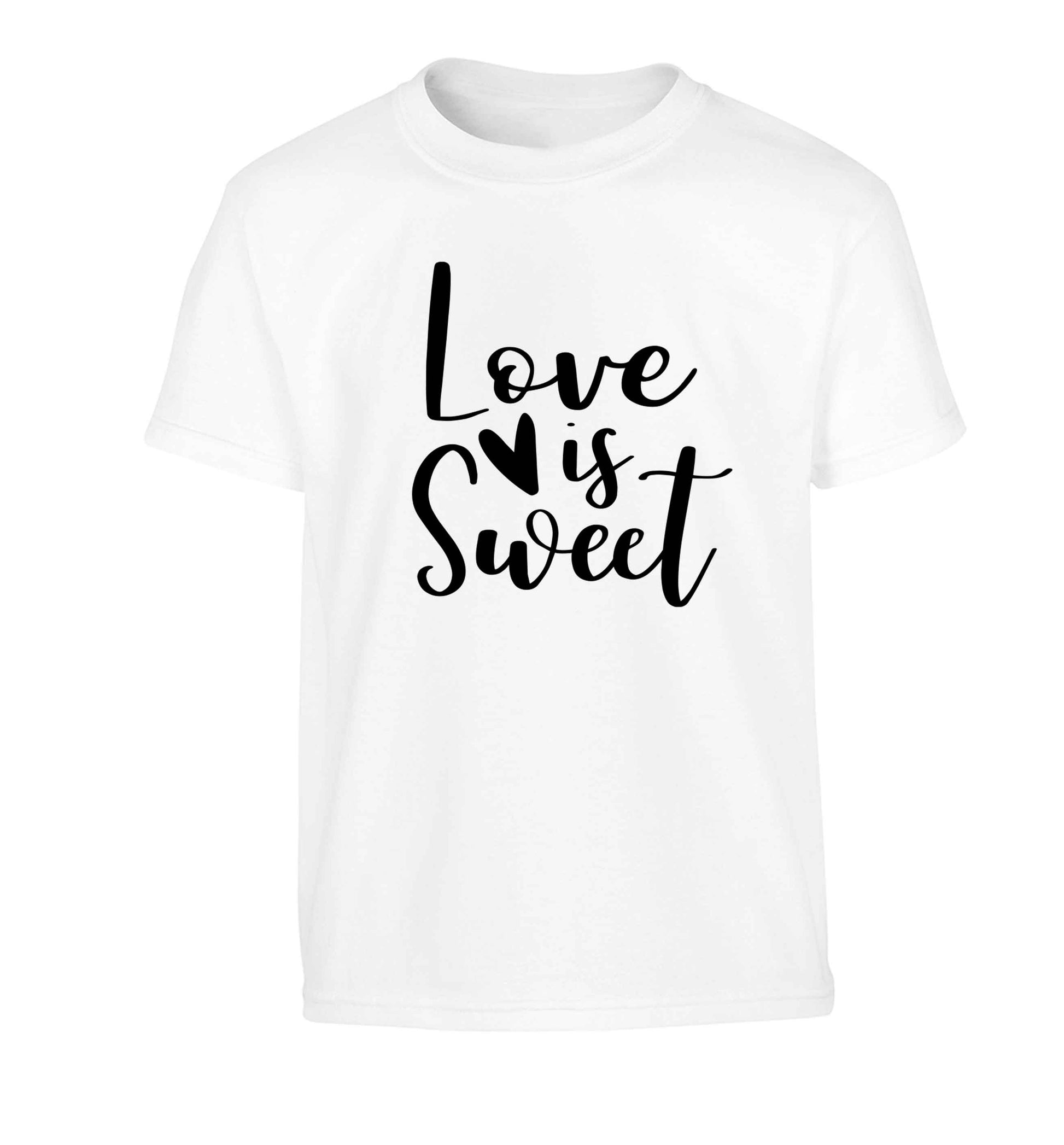 Love really does make the world go round! Ideal for weddings, valentines or just simply to show someone you love them!  Children's white Tshirt 12-13 Years