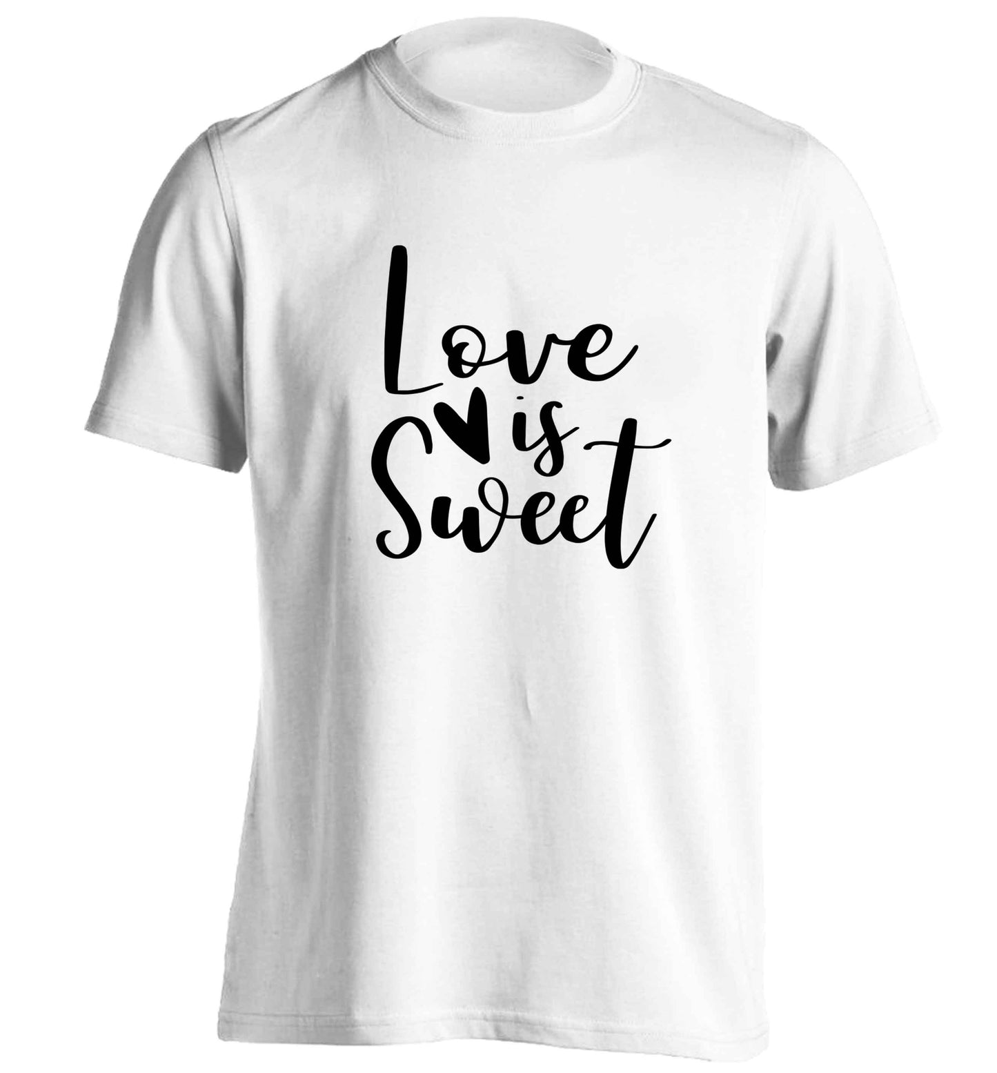 Love really does make the world go round! Ideal for weddings, valentines or just simply to show someone you love them!  adults unisex white Tshirt 2XL