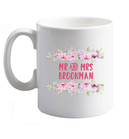 10 oz Personalised Mr and Mrs wedding and date! Ideal wedding favours!   ceramic mug right handed