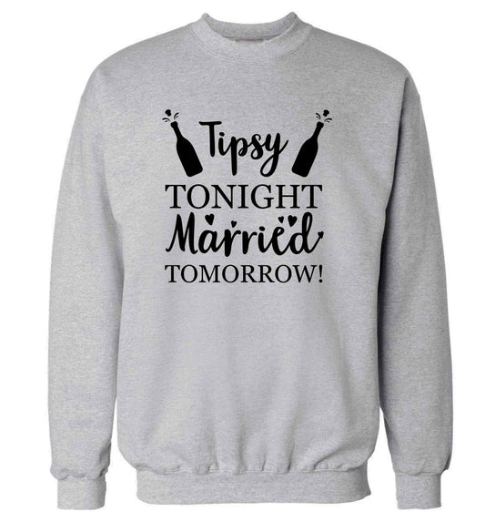 Personalised wedding thank you's Mr and Mrs wedding and date! Ideal wedding favours! adult's unisex grey sweater 2XL