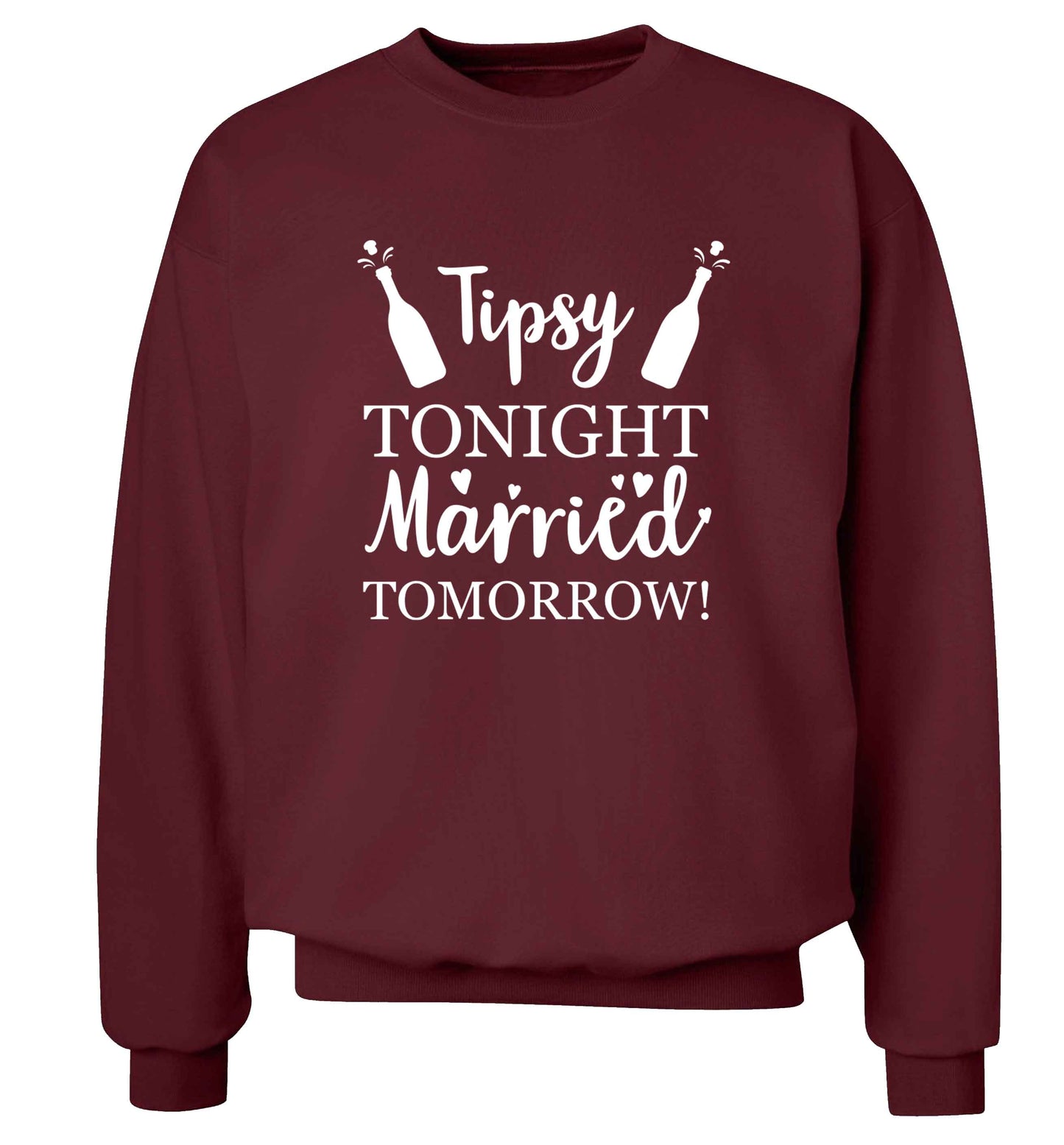 Personalised wedding thank you's Mr and Mrs wedding and date! Ideal wedding favours! adult's unisex maroon sweater 2XL