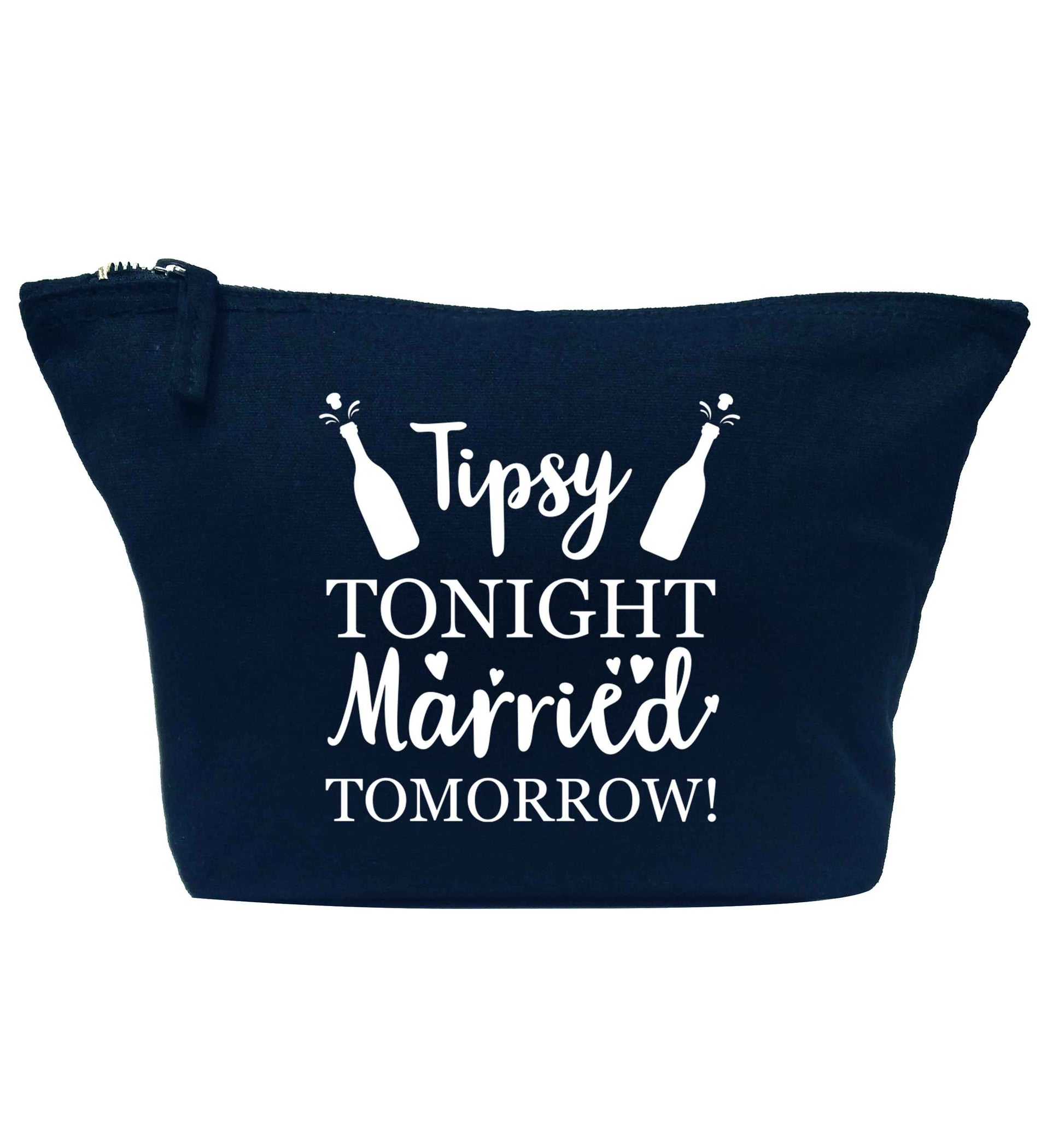 Personalised wedding thank you's Mr and Mrs wedding and date! Ideal wedding favours! navy makeup bag