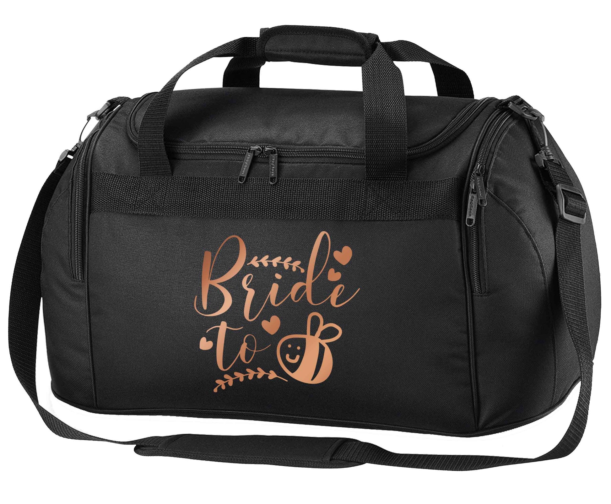 Who doesn't love a cute little bee pun! Because we certainly do! Ideal for brides to bee!  black holdall / duffel bag