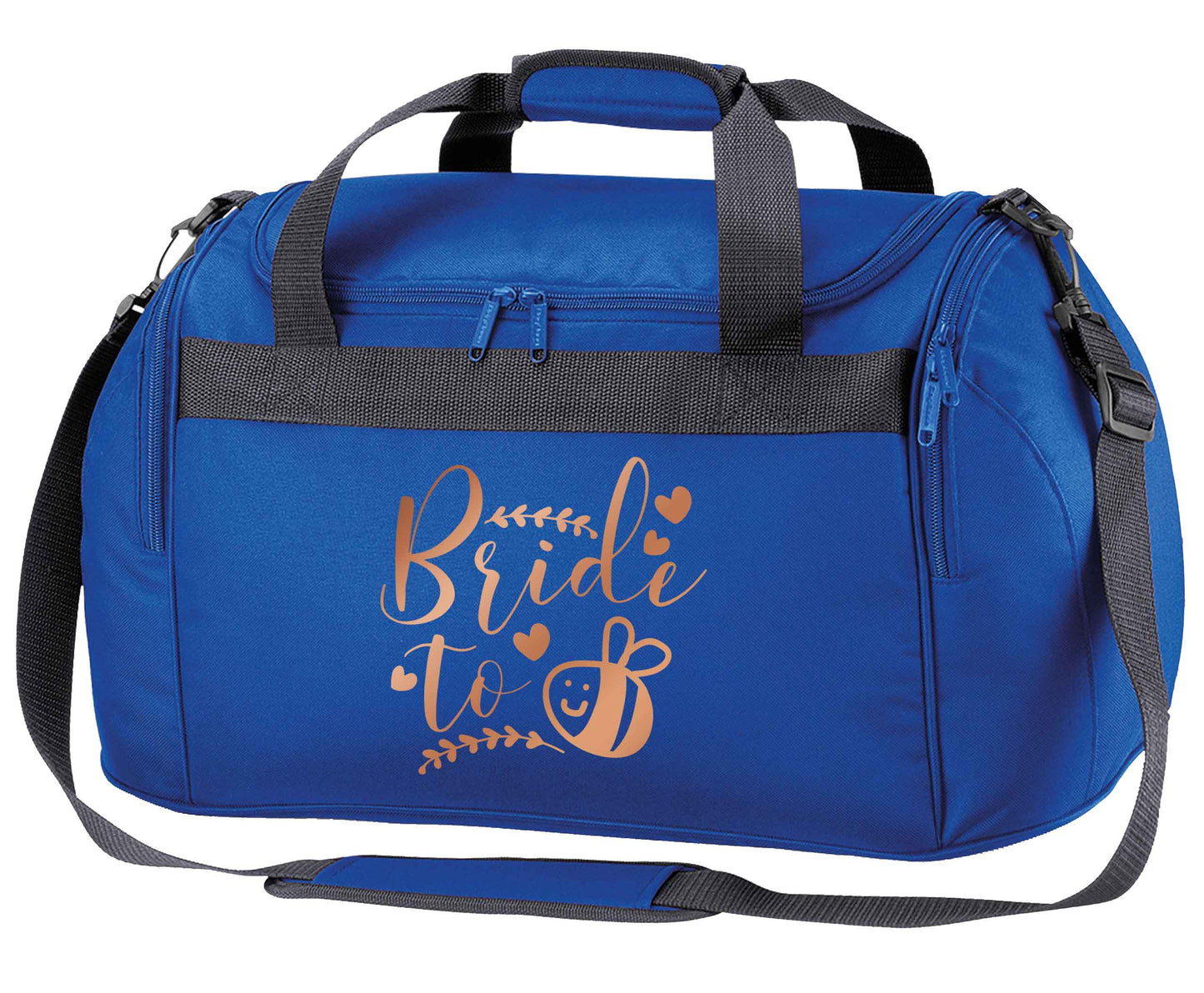 Who doesn't love a cute little bee pun! Because we certainly do! Ideal for brides to bee!  royal blue holdall / duffel bag