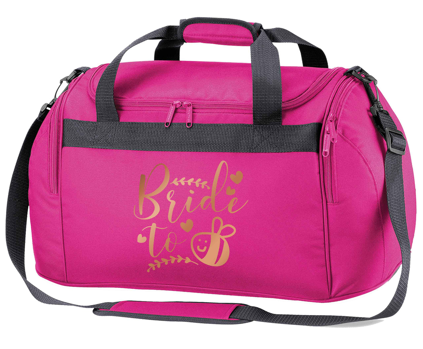 Who doesn't love a cute little bee pun! Because we certainly do! Ideal for brides to bee!  pink holdall / duffel bag