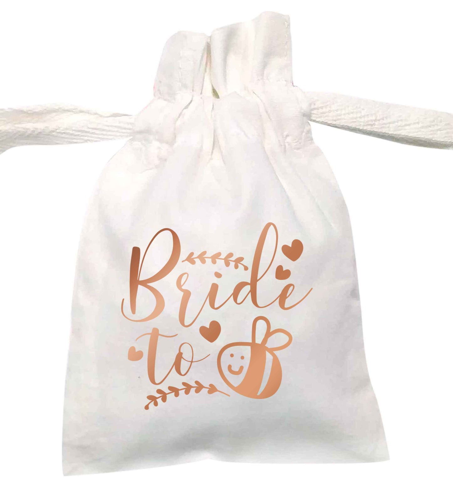 Rose gold bride to bee | XS - L | Pouch / Drawstring bag / Sack | Organic Cotton | Bulk discounts available!